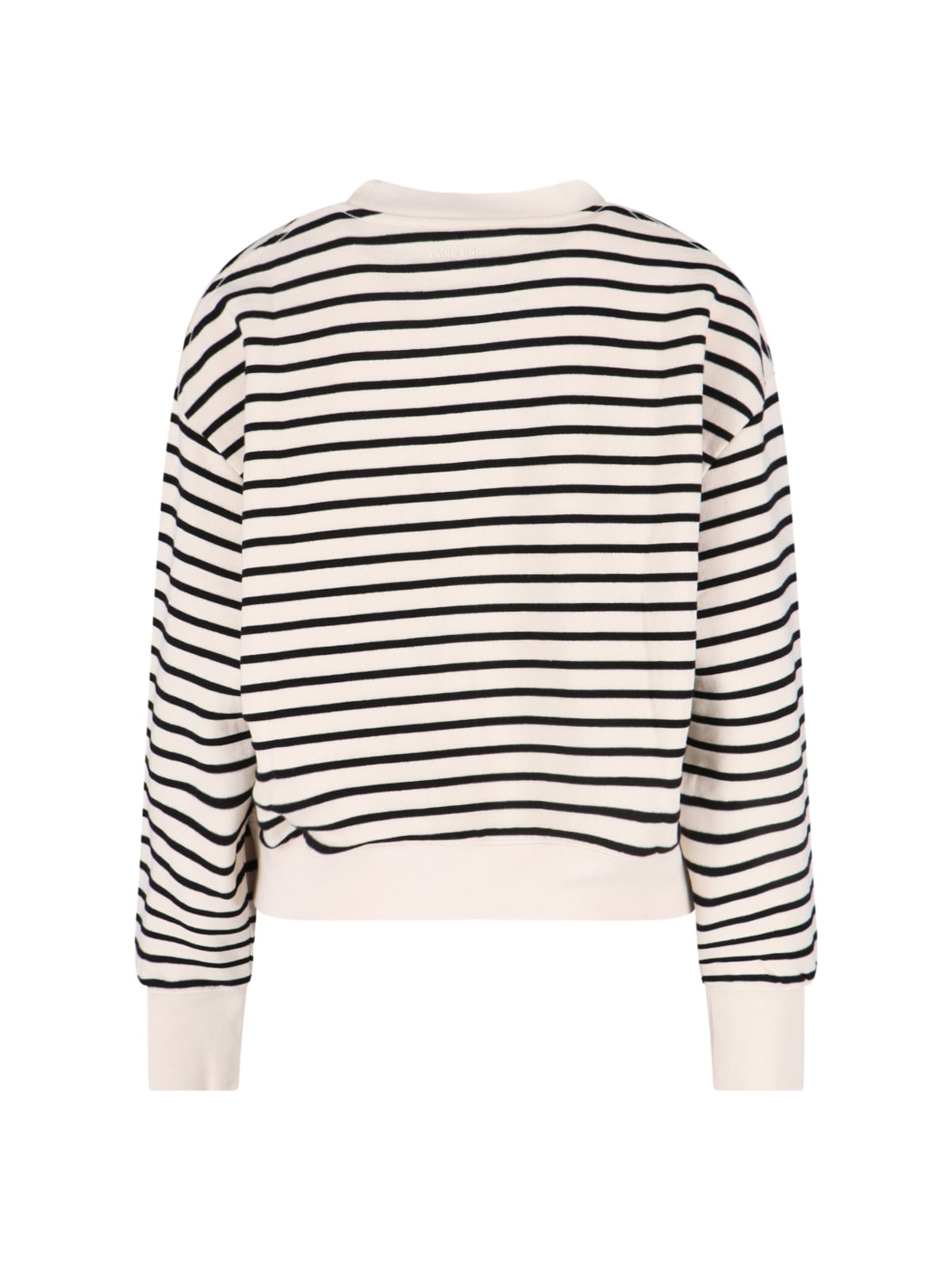 Anine Bing Striped Crew Neck Sweatshirt In Multi