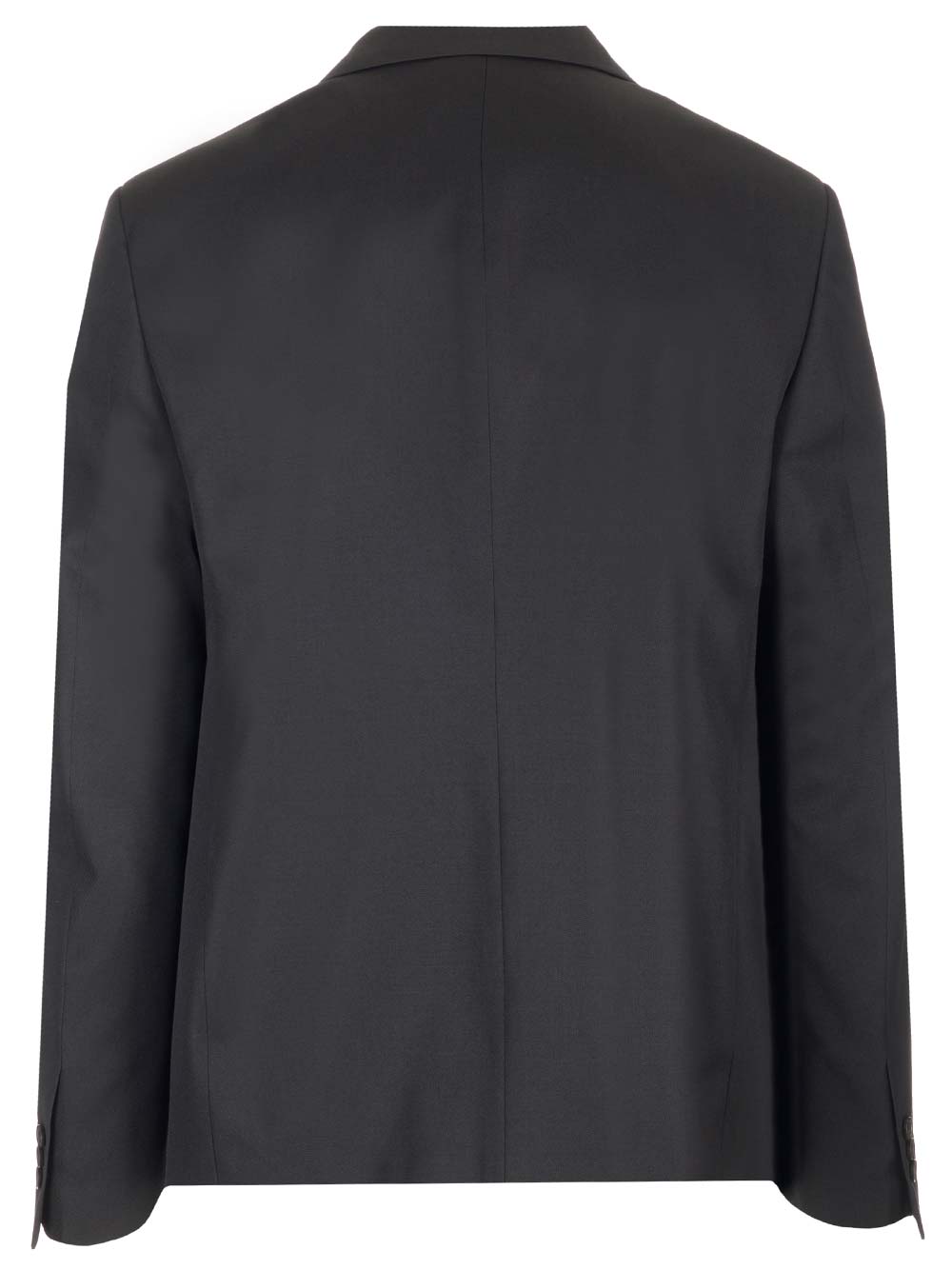 Shop Off-white Single-breasted Wool Jacket In Black