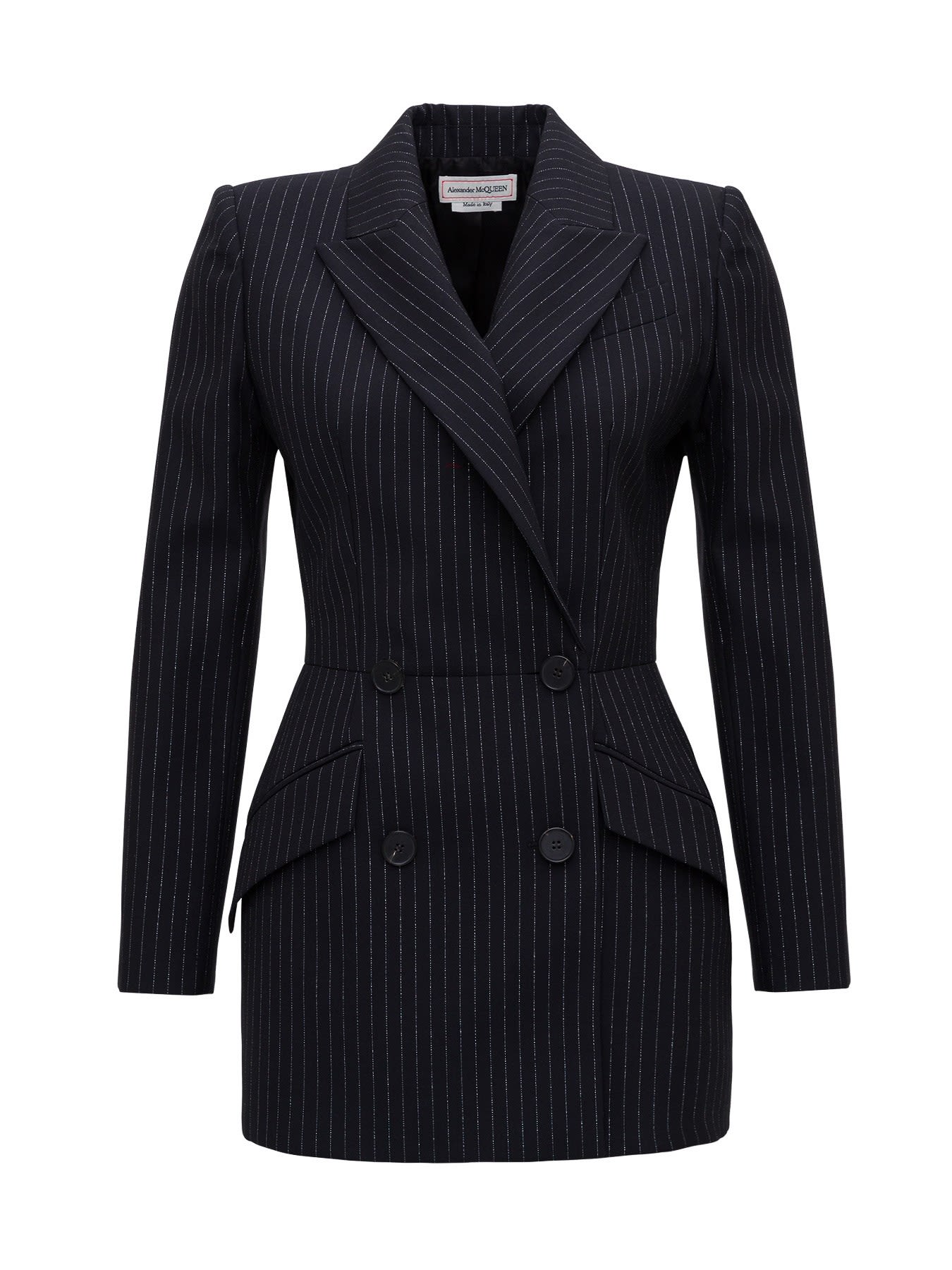Alexander McQueen Pin-striped Double-breasted Jacket