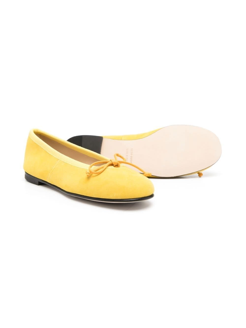 Shop Prosperine Ballerinas With Bow In Yellow