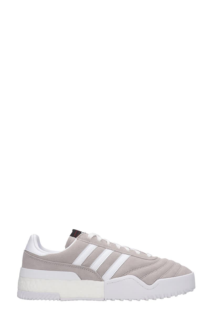 Adidas Originals By Alexander Wang Bball Soccer Sneakers In Grey Suede