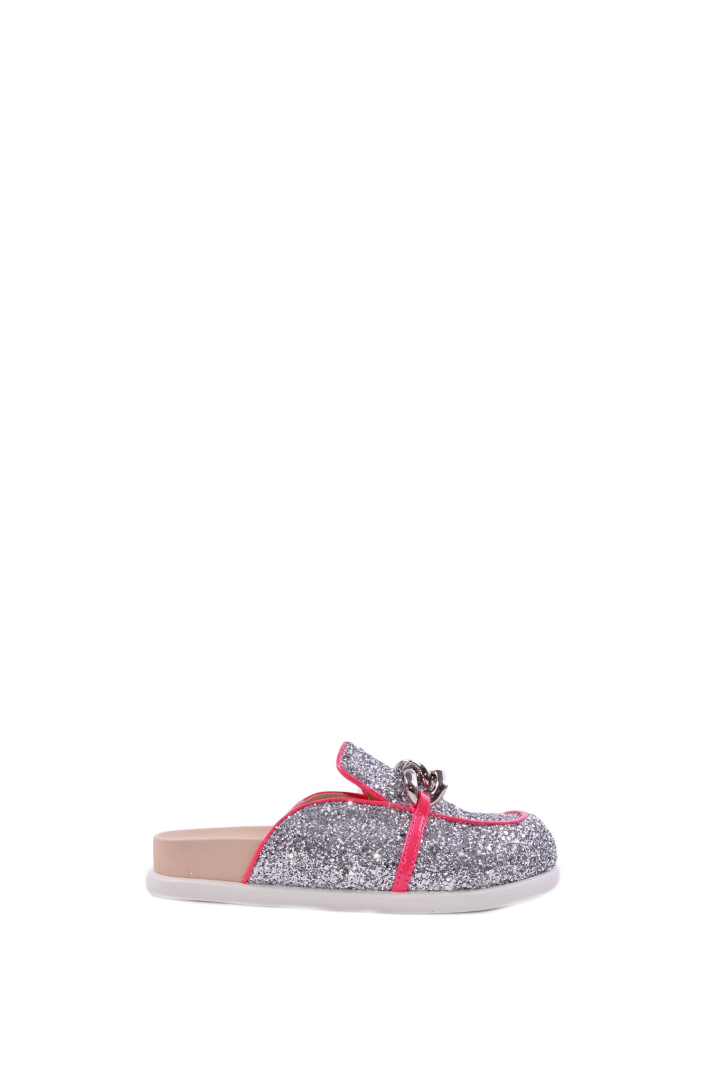N°21 Kids' Sandals With Glitter In Grey