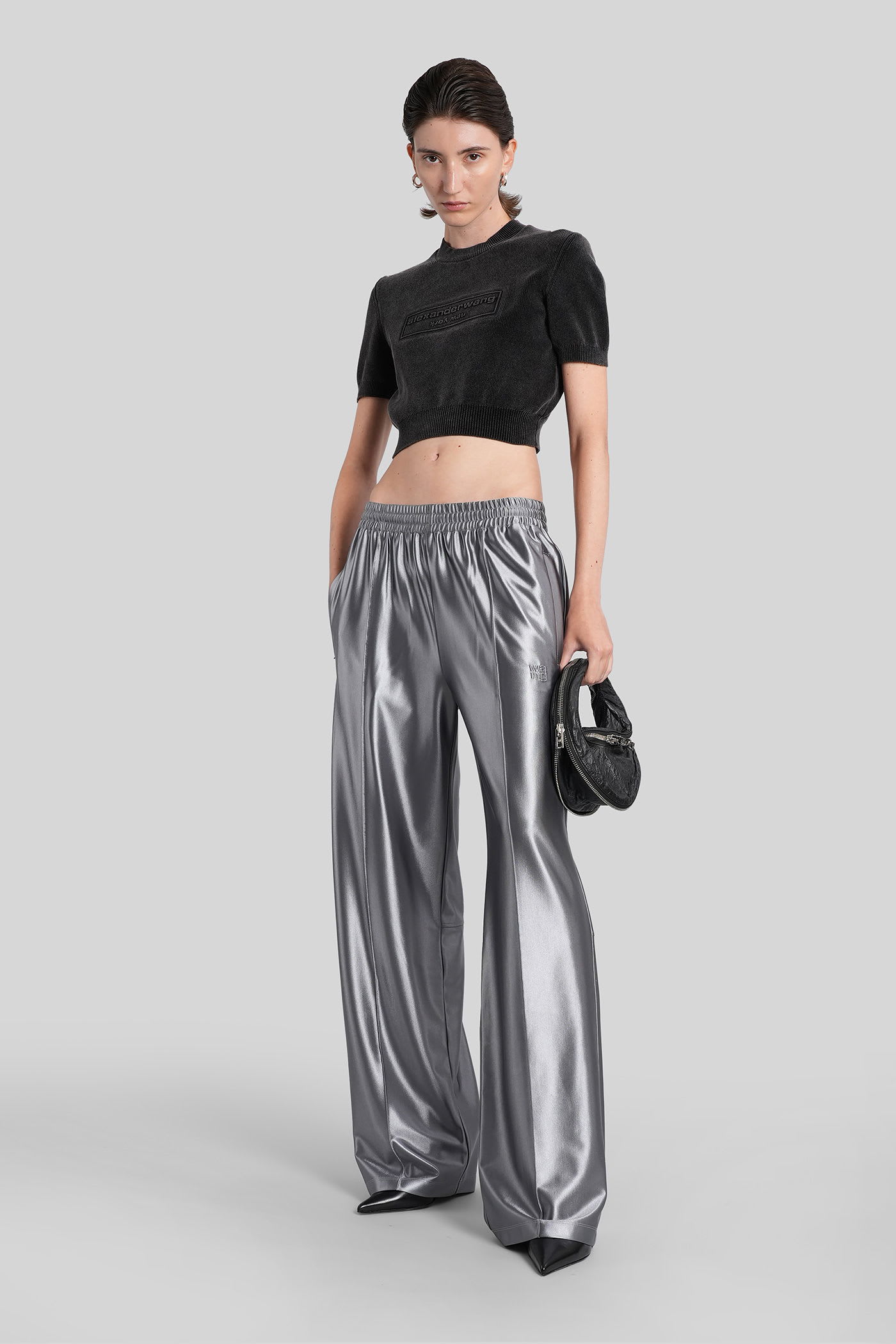 Alexander Wang Pants In Grey Polyester In Gray