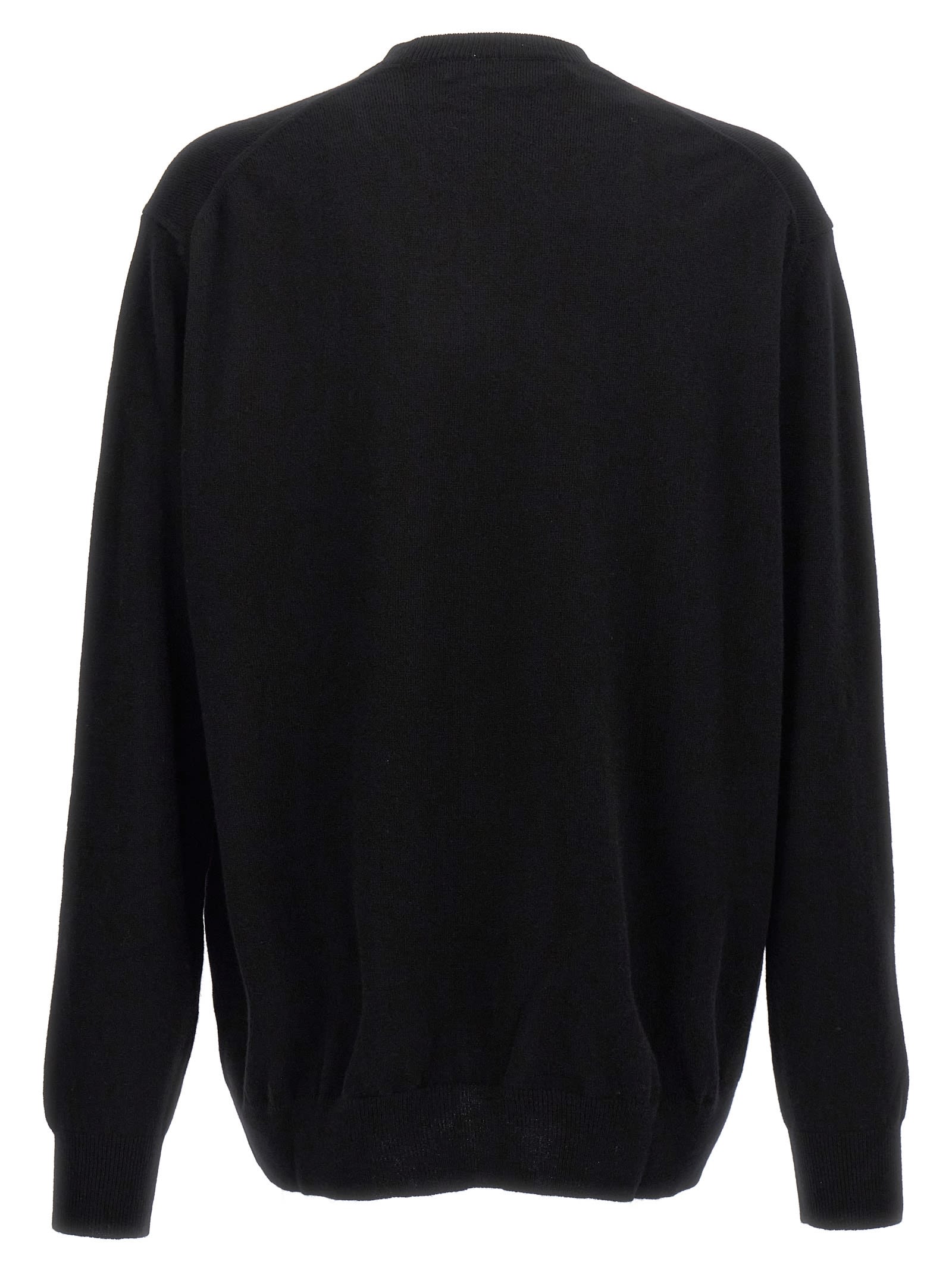 Shop Comme Des Garçons Shirt Wool Sweater In Black