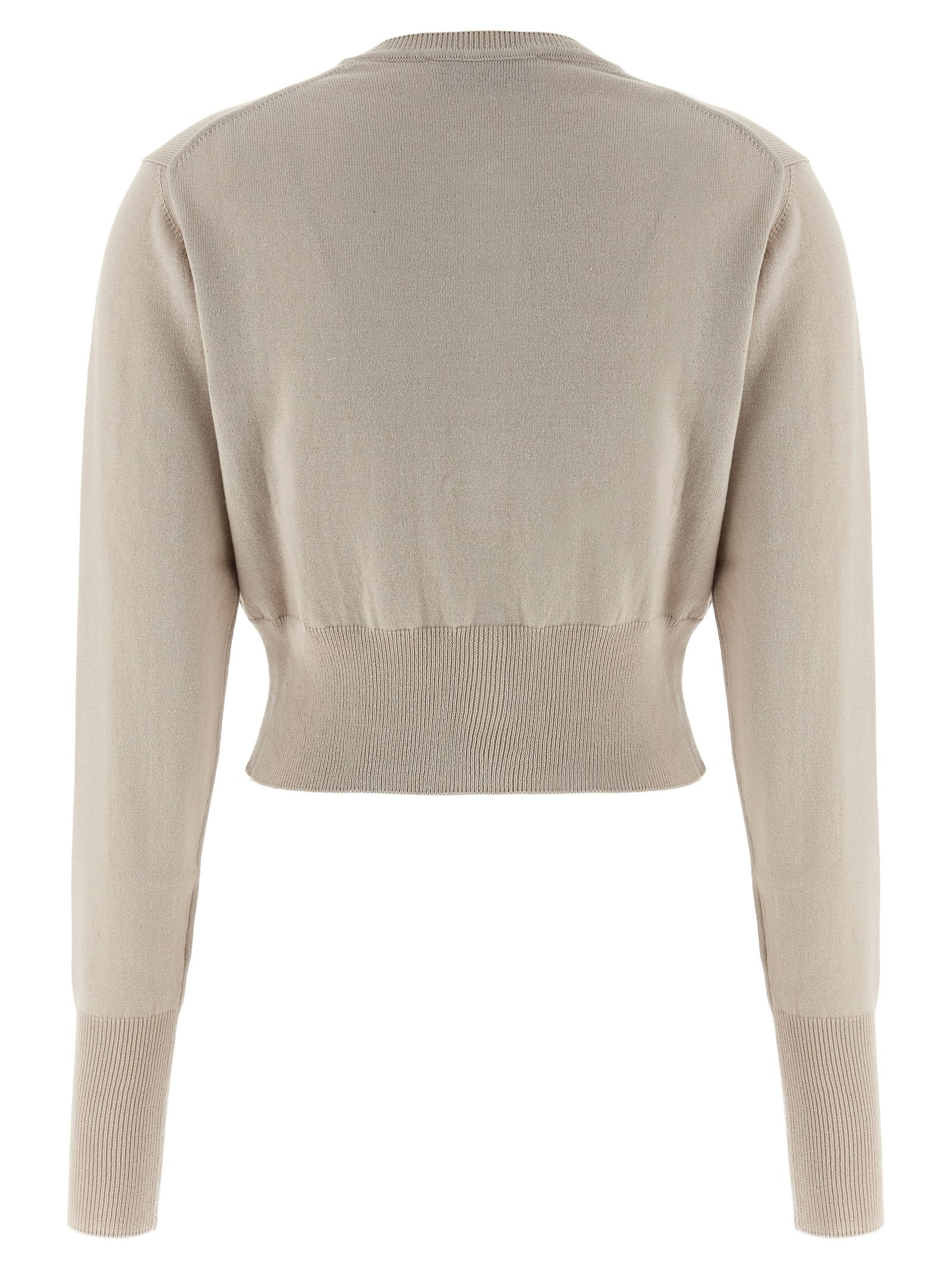 Vivienne Westwood Embroidered-logo Crop-length Cardigan In Neutral