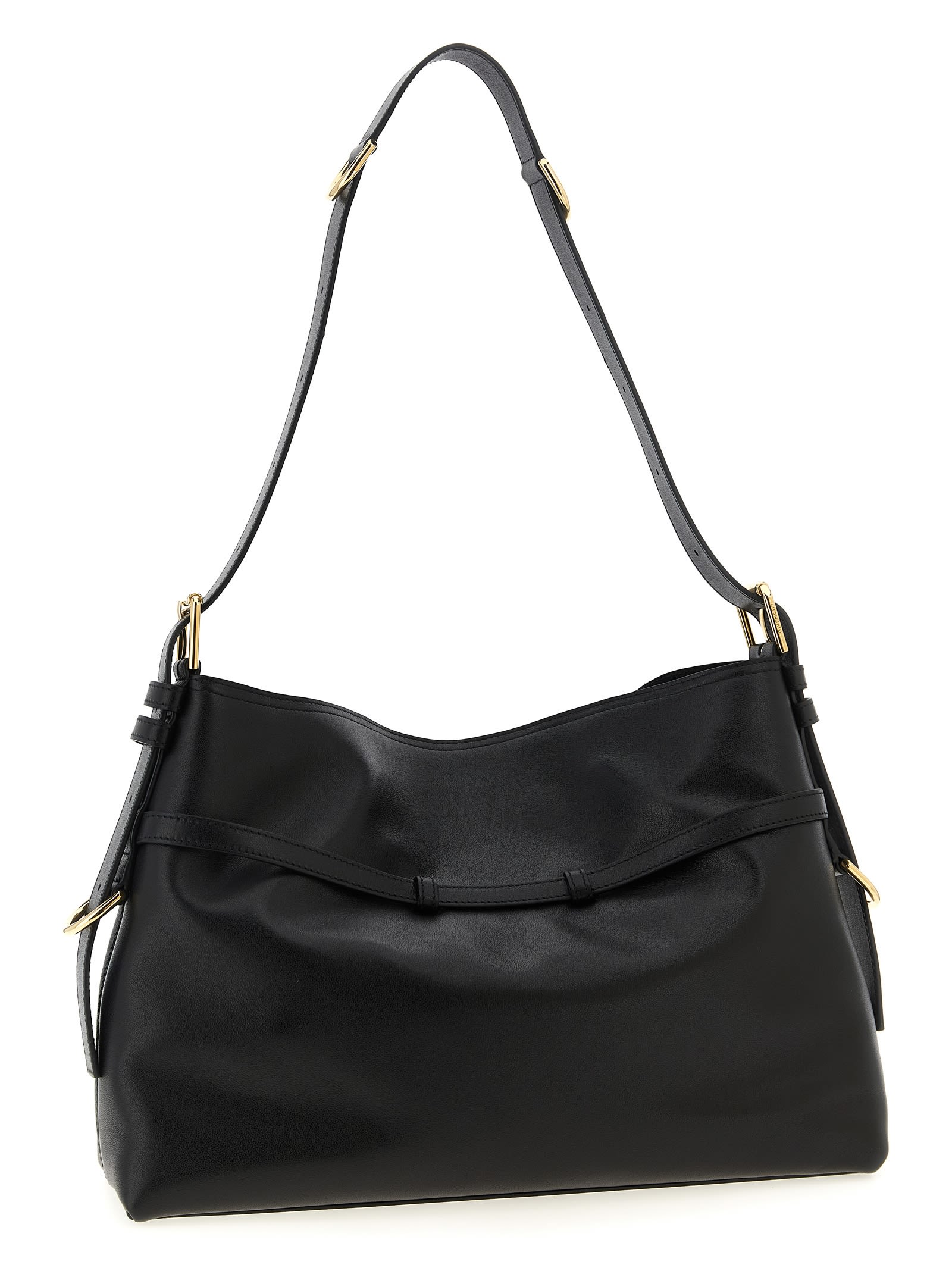 Givenchy Women Voyou Medium Leather Shoulder Bag In Black