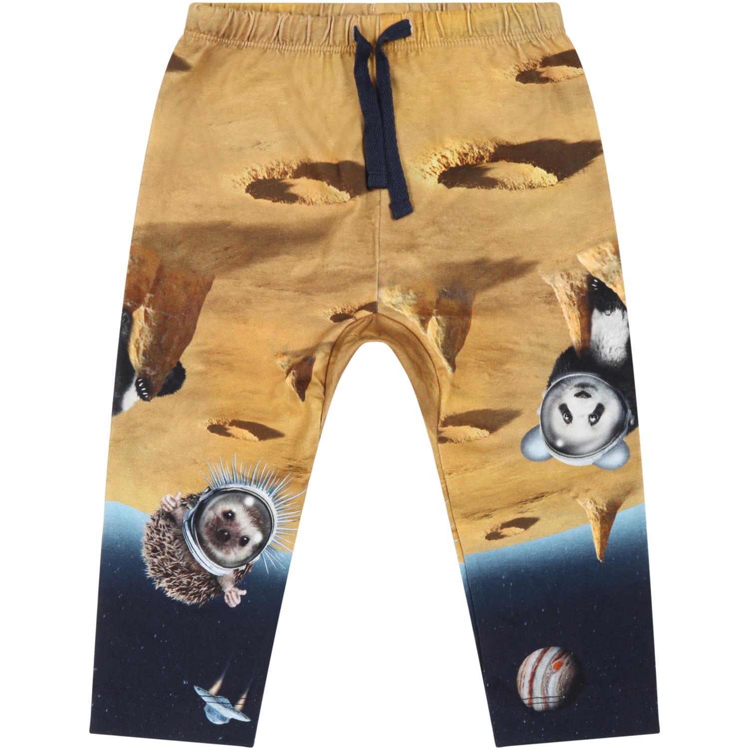 Molo Multicolor Trousers For Baby Kids With Animals