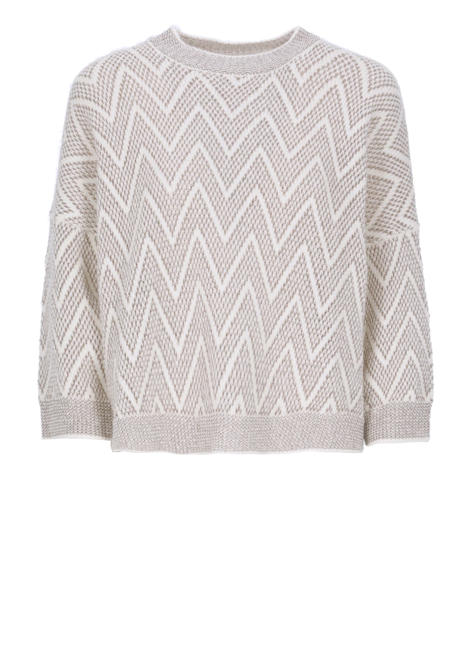 Peserico Alpaca And Wool Sweater In Neutral