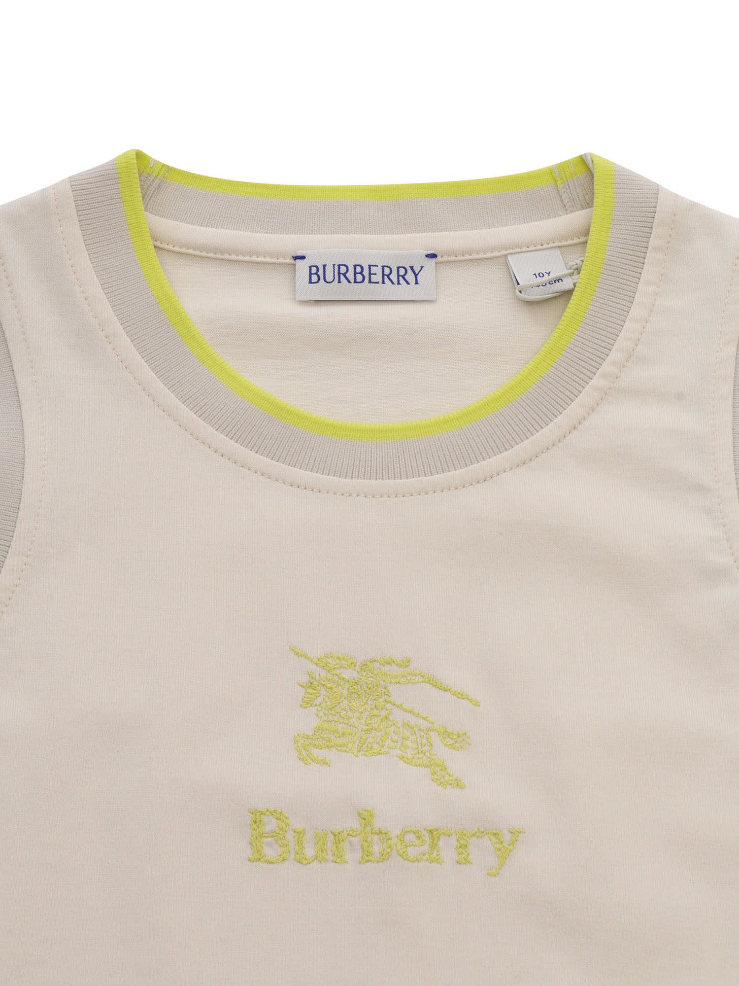 Shop Burberry Tank Top With Logo In White