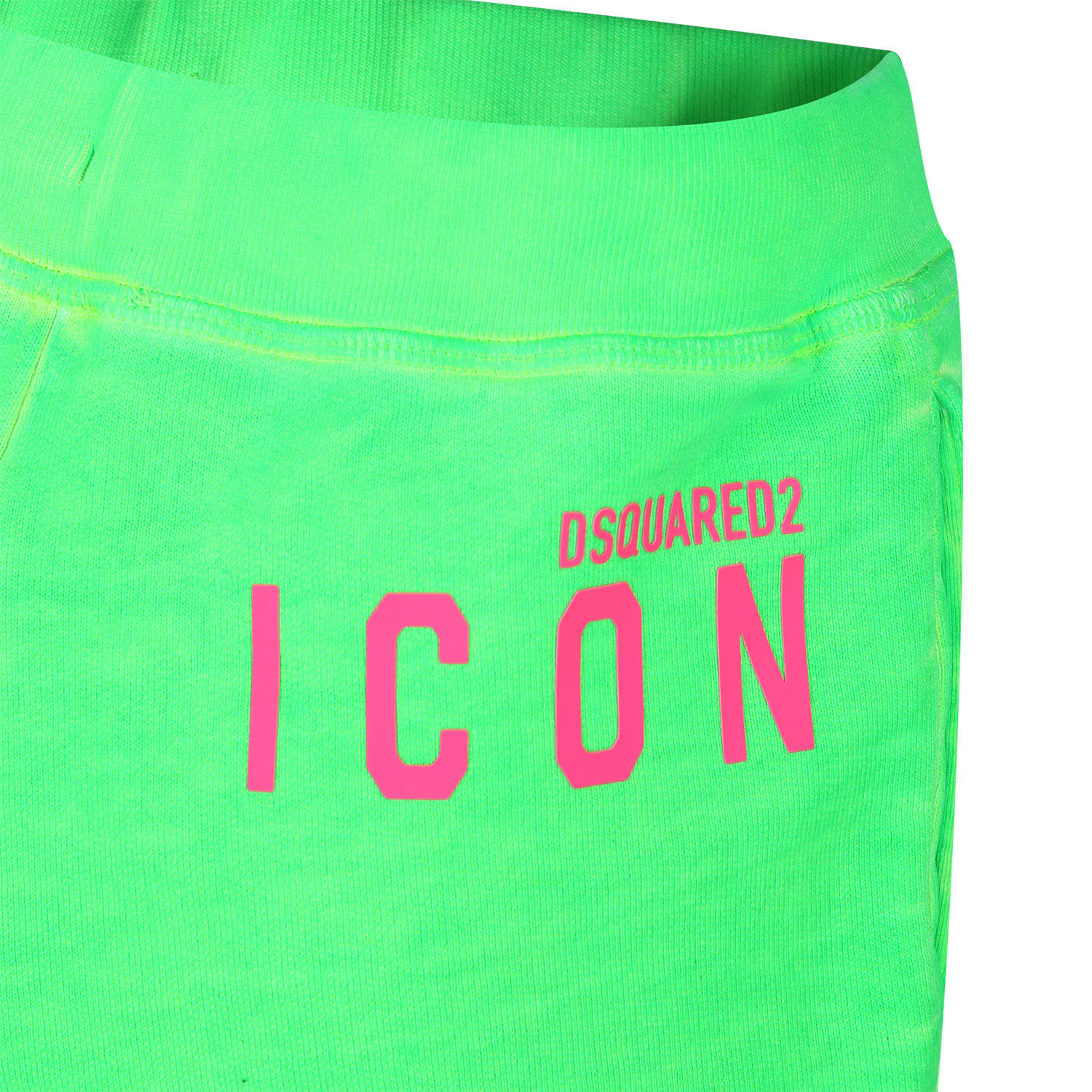 Dsquared2 Green Sports Shorts For Boy With Logo In Green