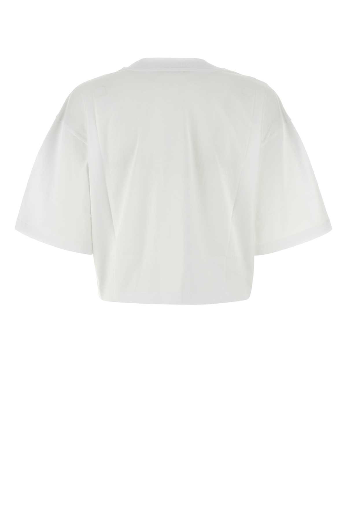 Shop Marni White Cotton T-shirt In Lilywhite