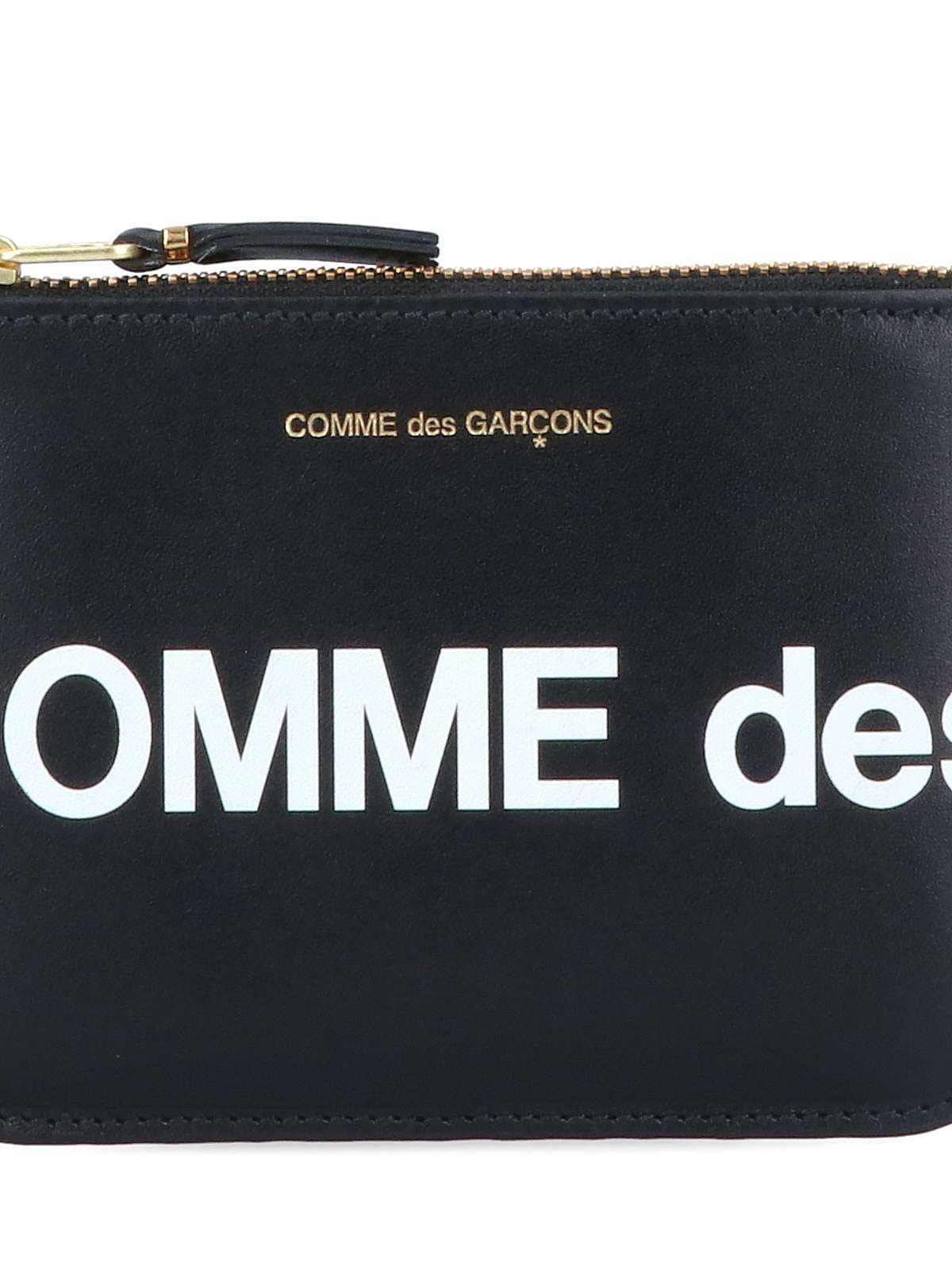 Comme Des Garçons Huge Logo Coin Purse In Black