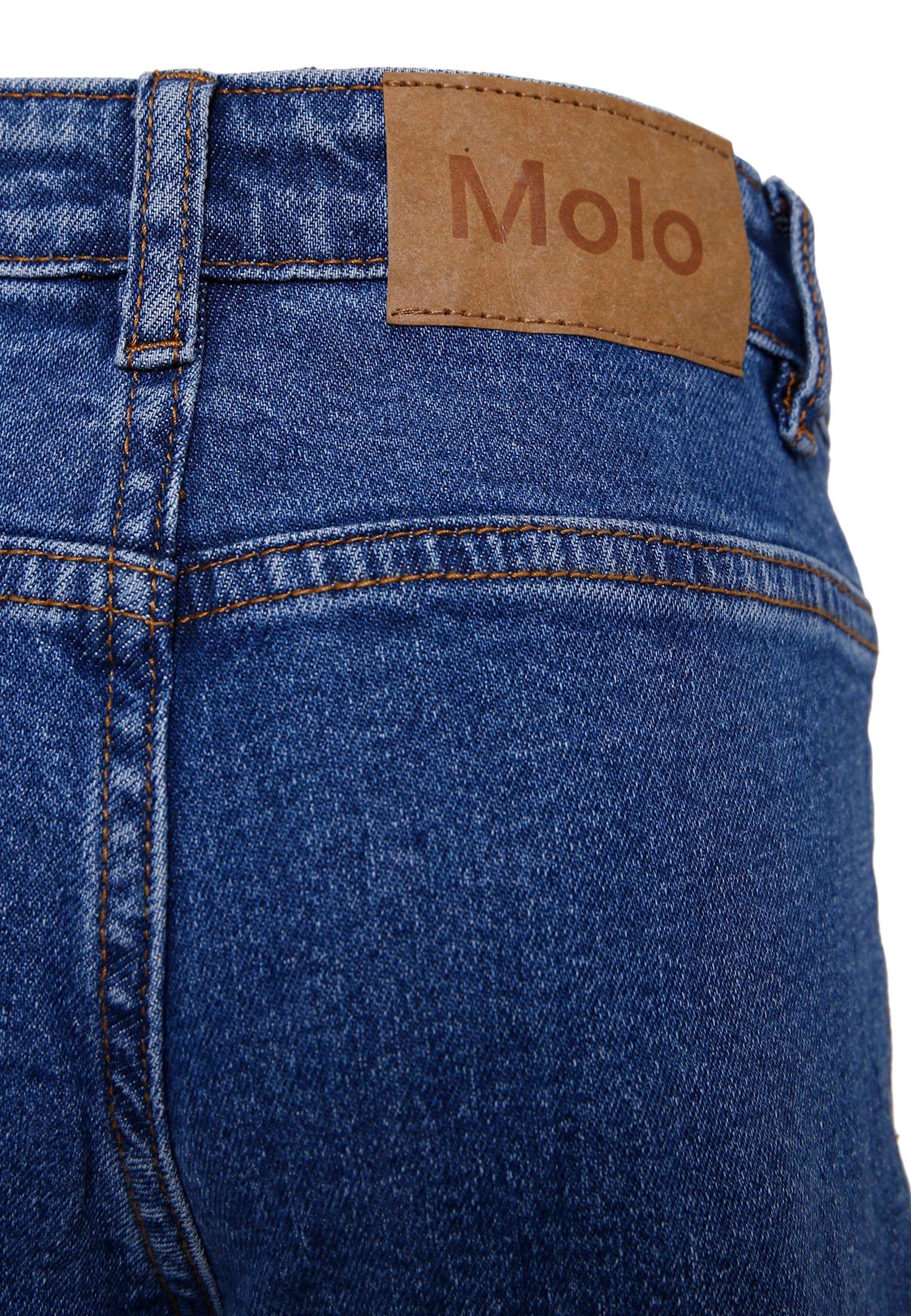 Molo Denim Jeans For Girl In Blue