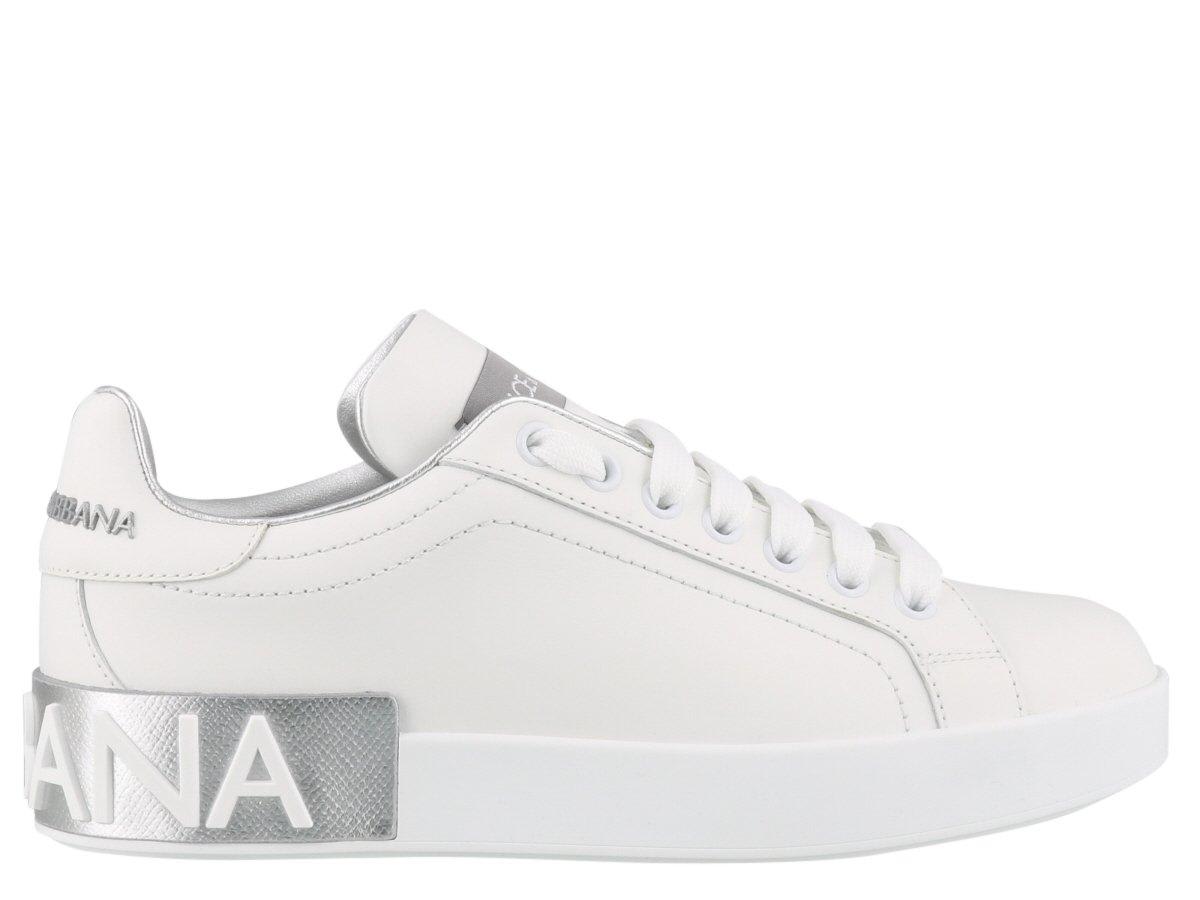 Dolce & Gabbana Portofino Logo Sneakers In White