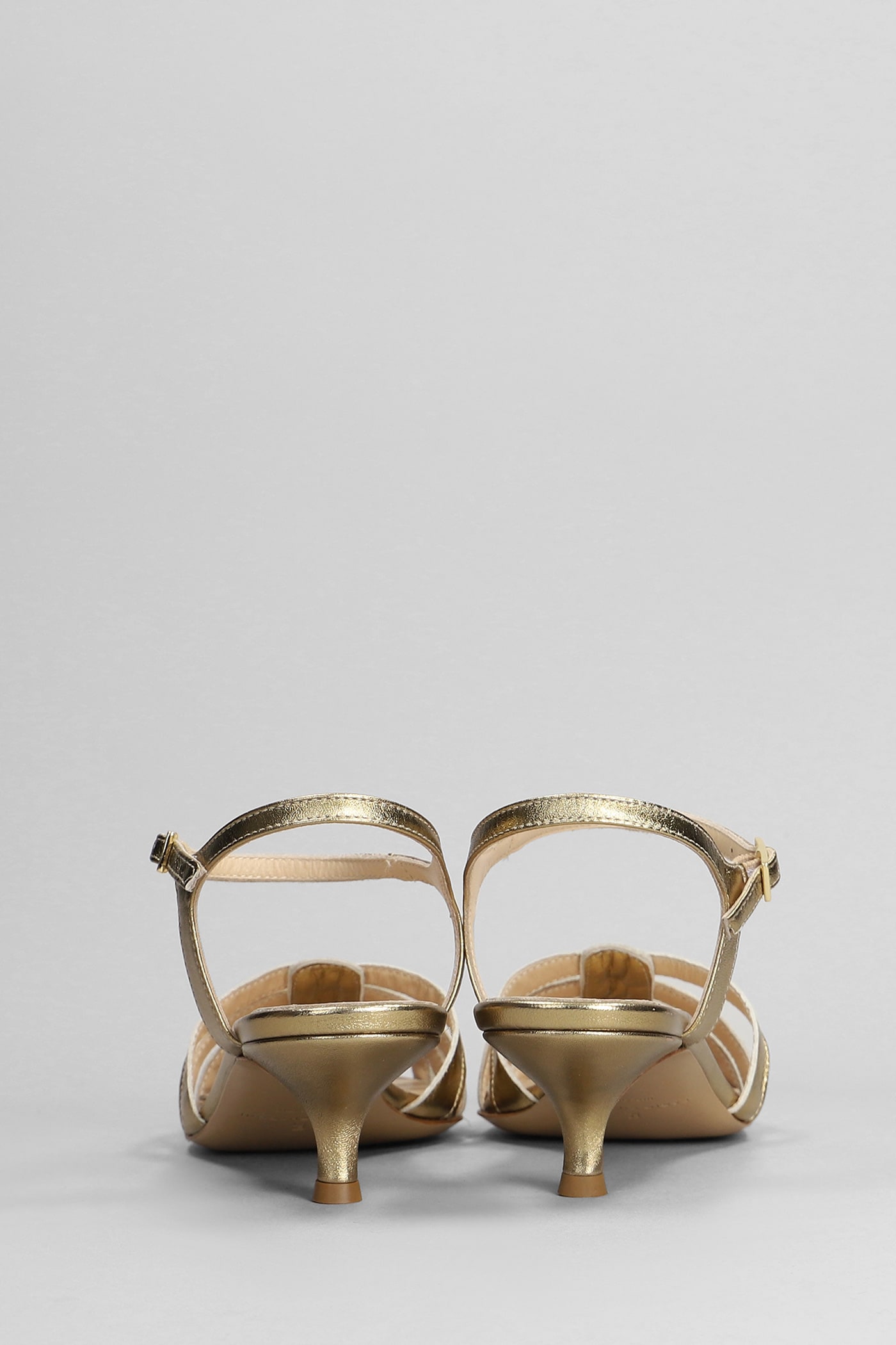 Shop Fabio Rusconi Sandals In Bronze Leather