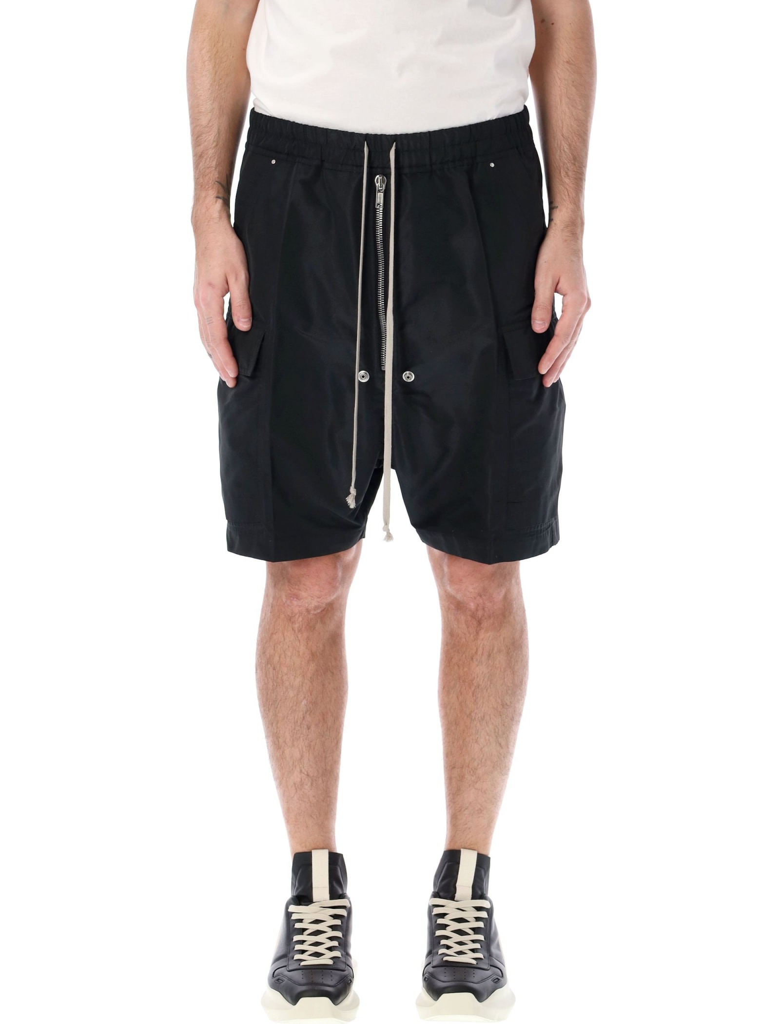 Shop Rick Owens Luxor Cargobela Shorts In Black