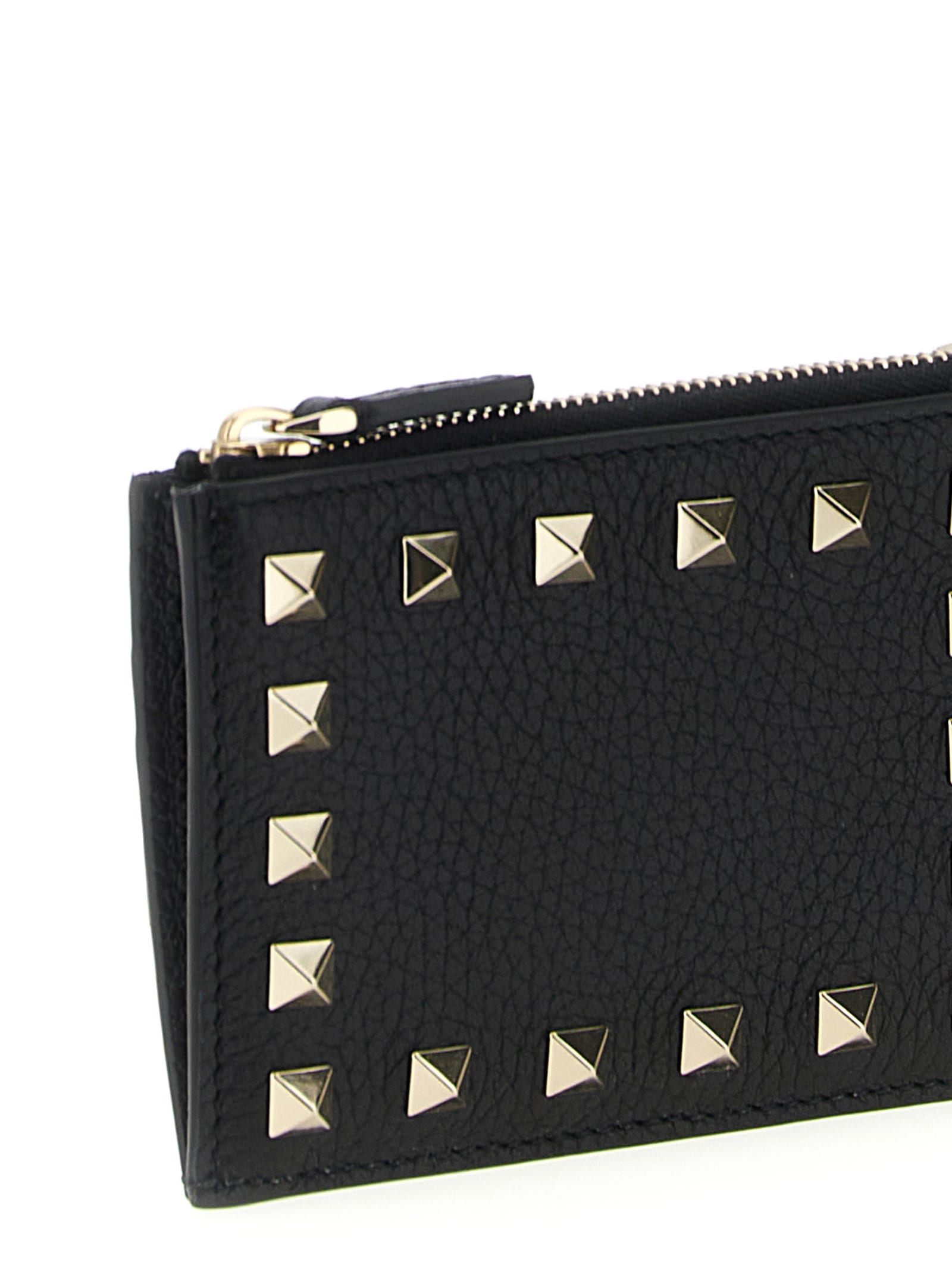 Valentino Garavani Rockstud Cardholder In Black