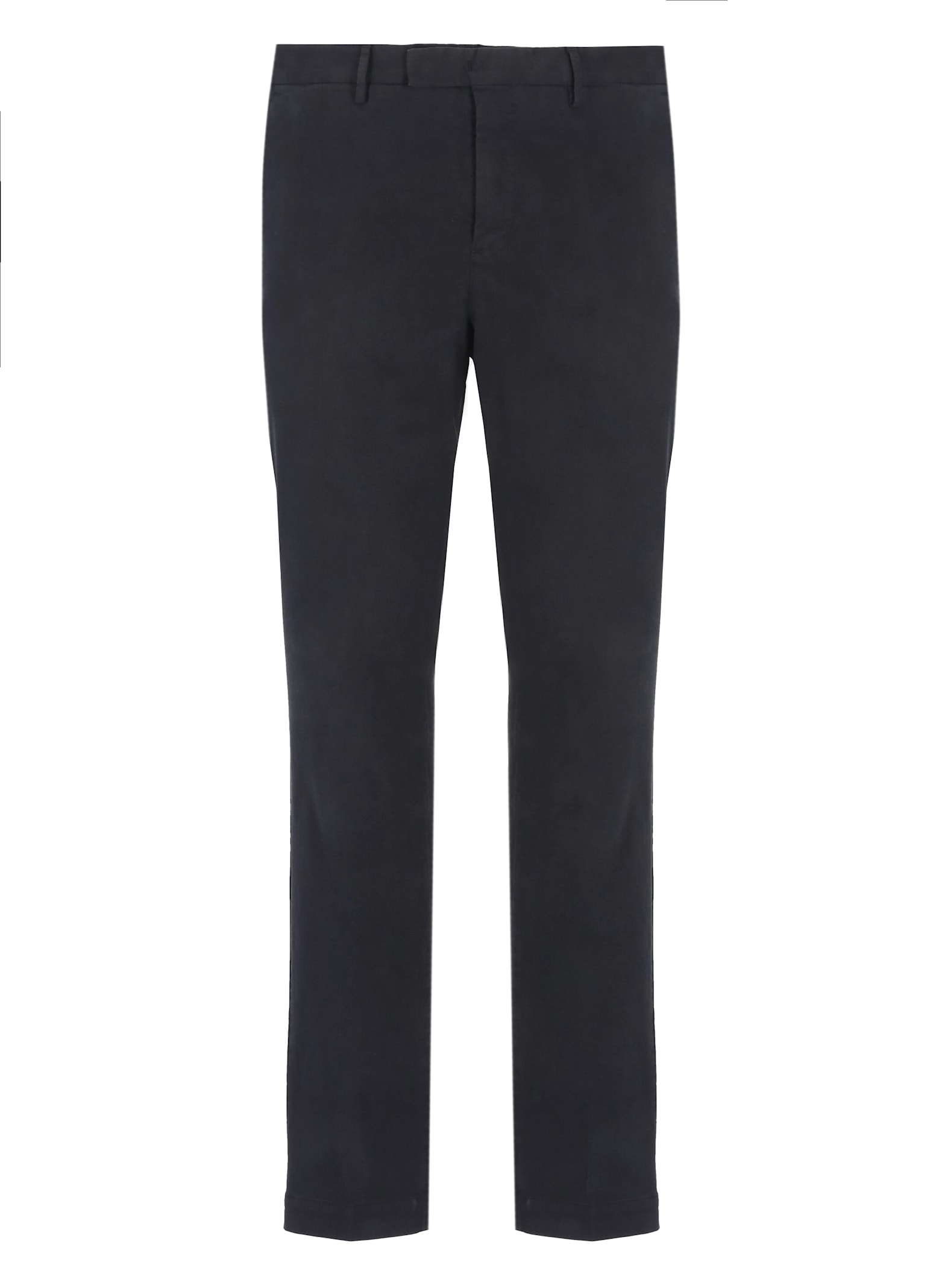 Shop Pt Torino Cotton Trousers In Blue