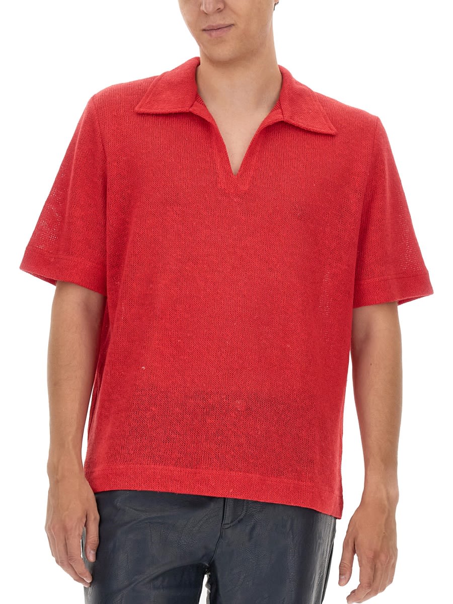 Séfr V-neck T-shirt In Red
