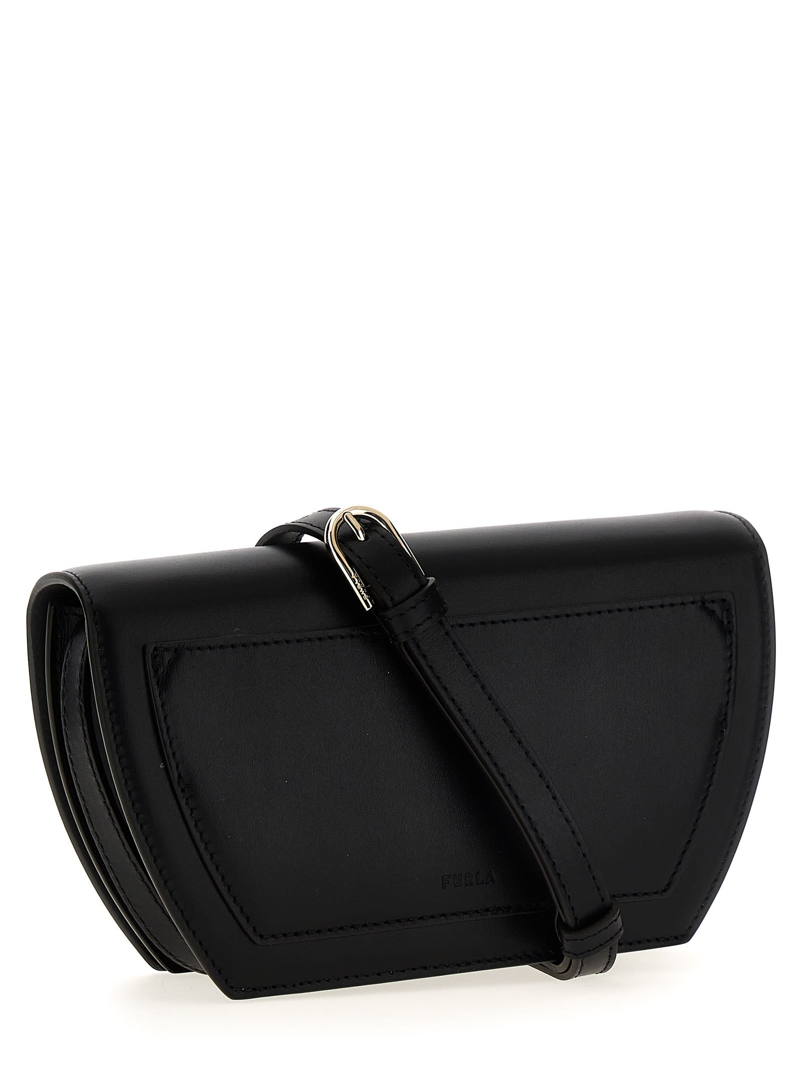 Shop Furla Sfera Mini Crossbody Bag In Black