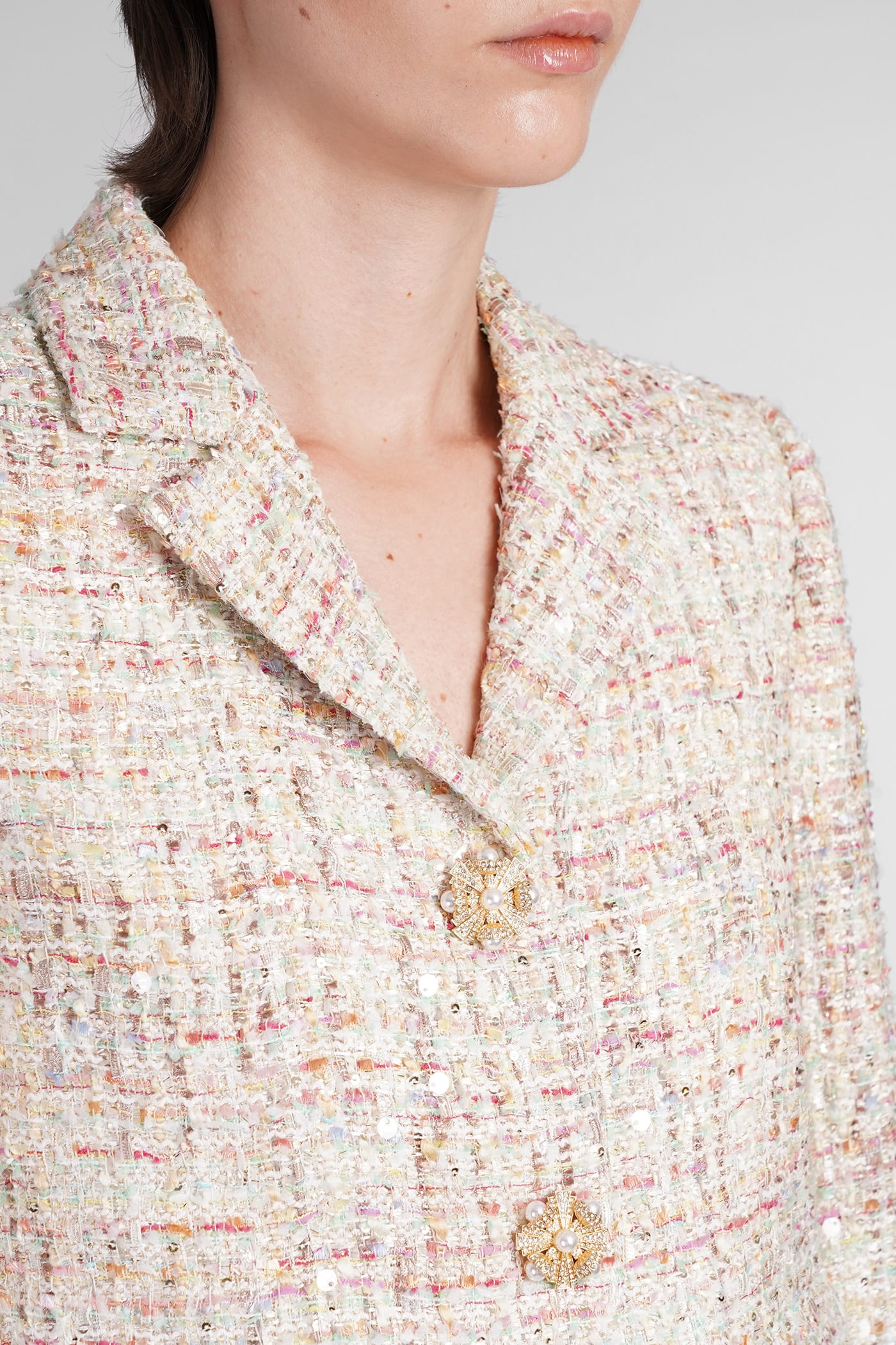 Shop Self-portrait Blazer In Multicolor Polyester