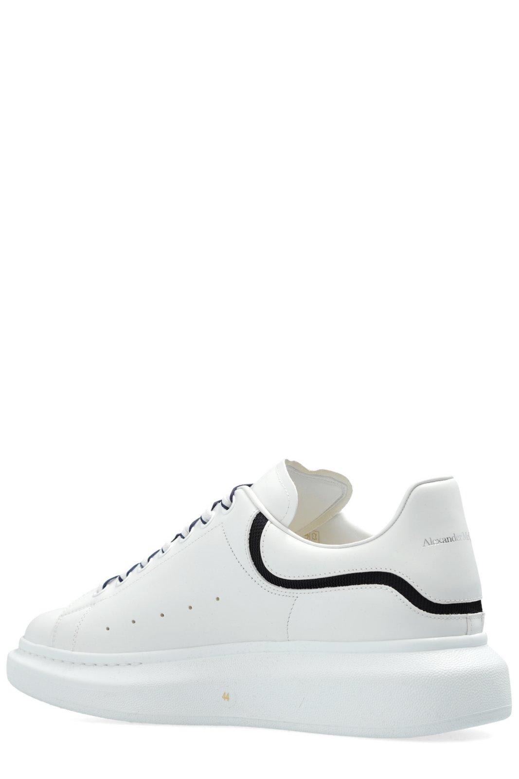 Shop Alexander Mcqueen Larry Low-top Sneakers In White/navy