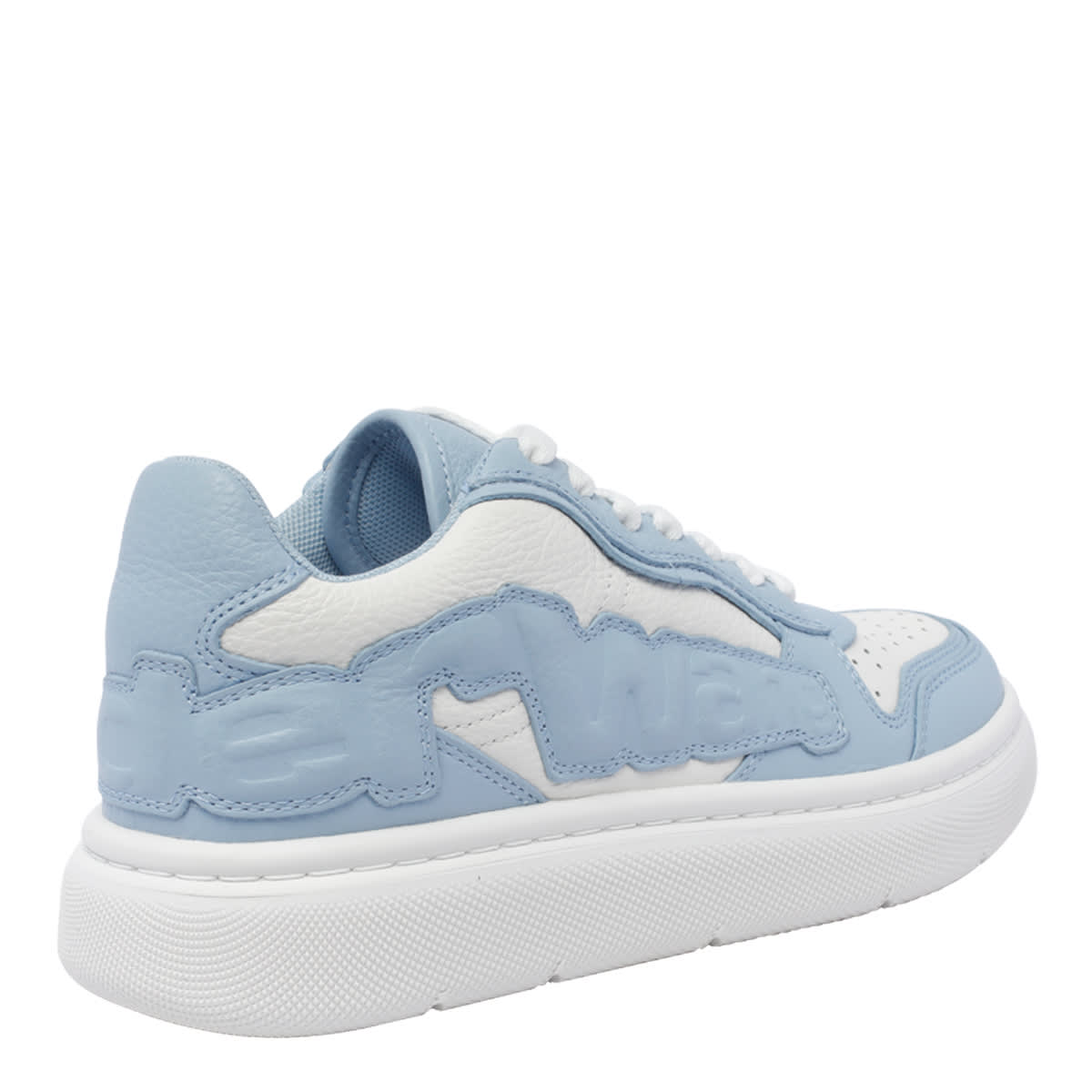 Shop Alexander Wang Embossed Logo Sneakers In Blue