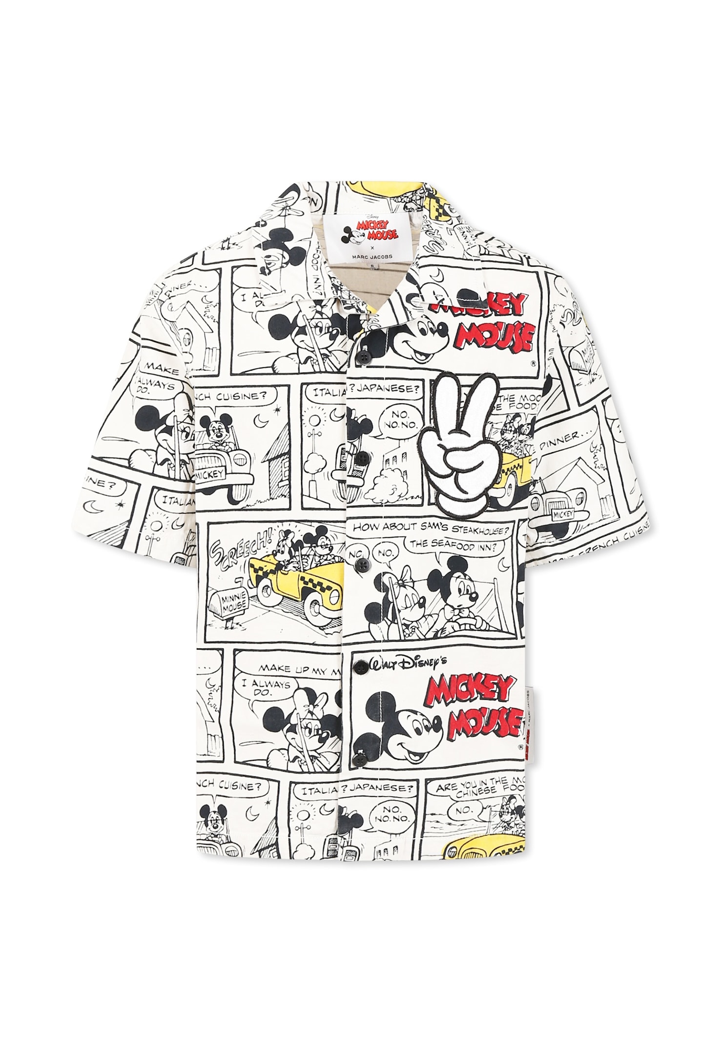 Marc Jacobs Ivory Shirt For Boy With Mickey Mouse In Ivory