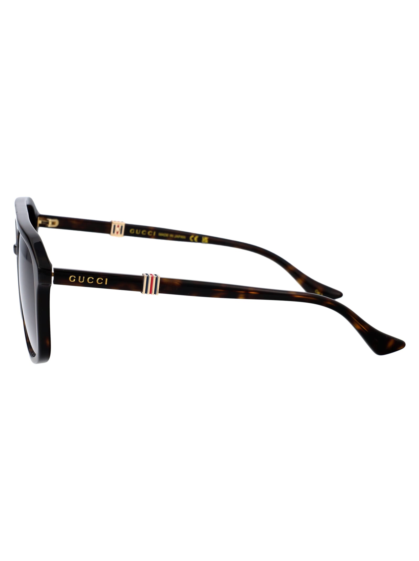 Gucci Havana Havana Blue Acetate Sunglasses In Blue