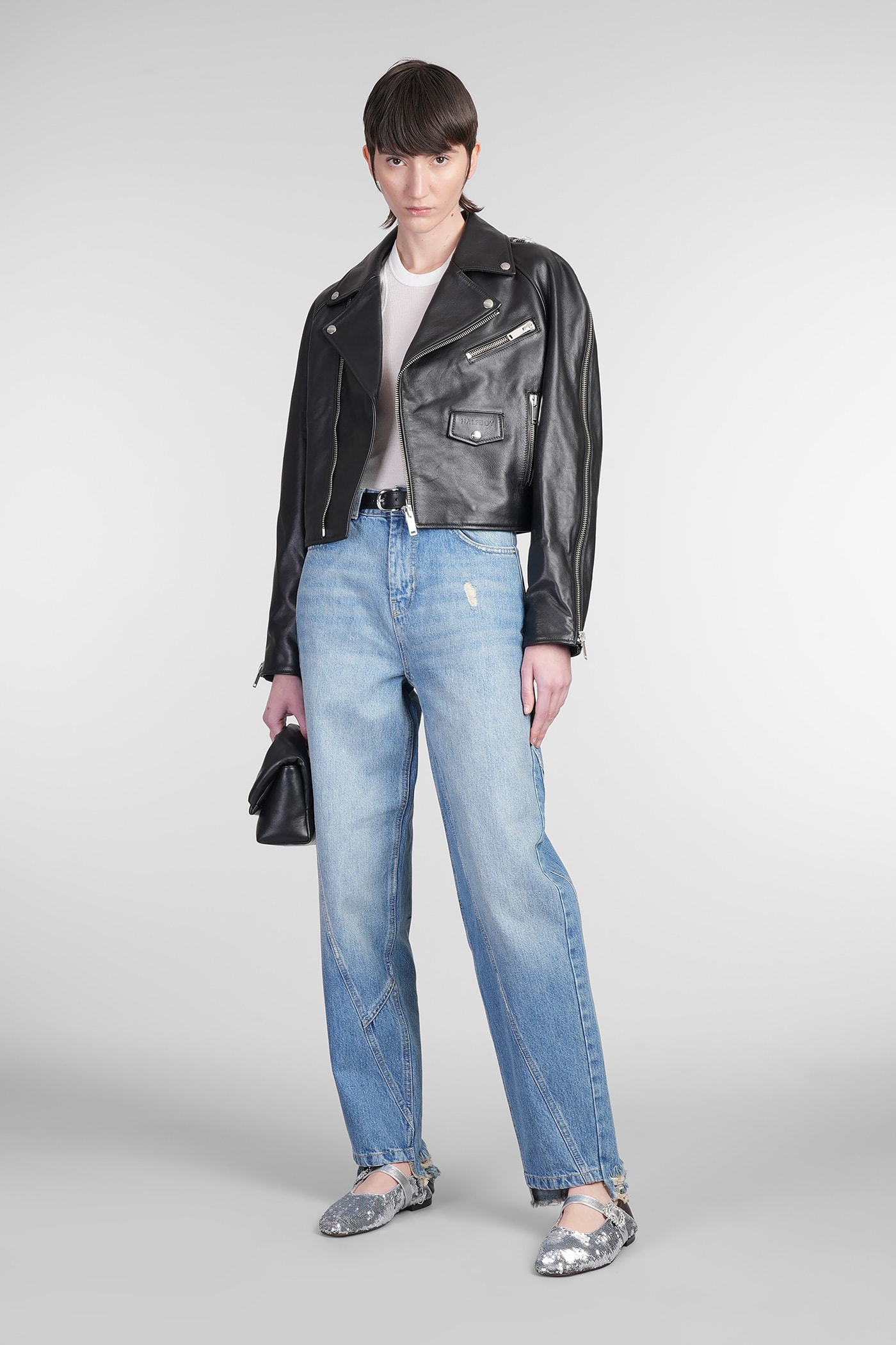 Shop Halfboy Jeans In Blue Denim