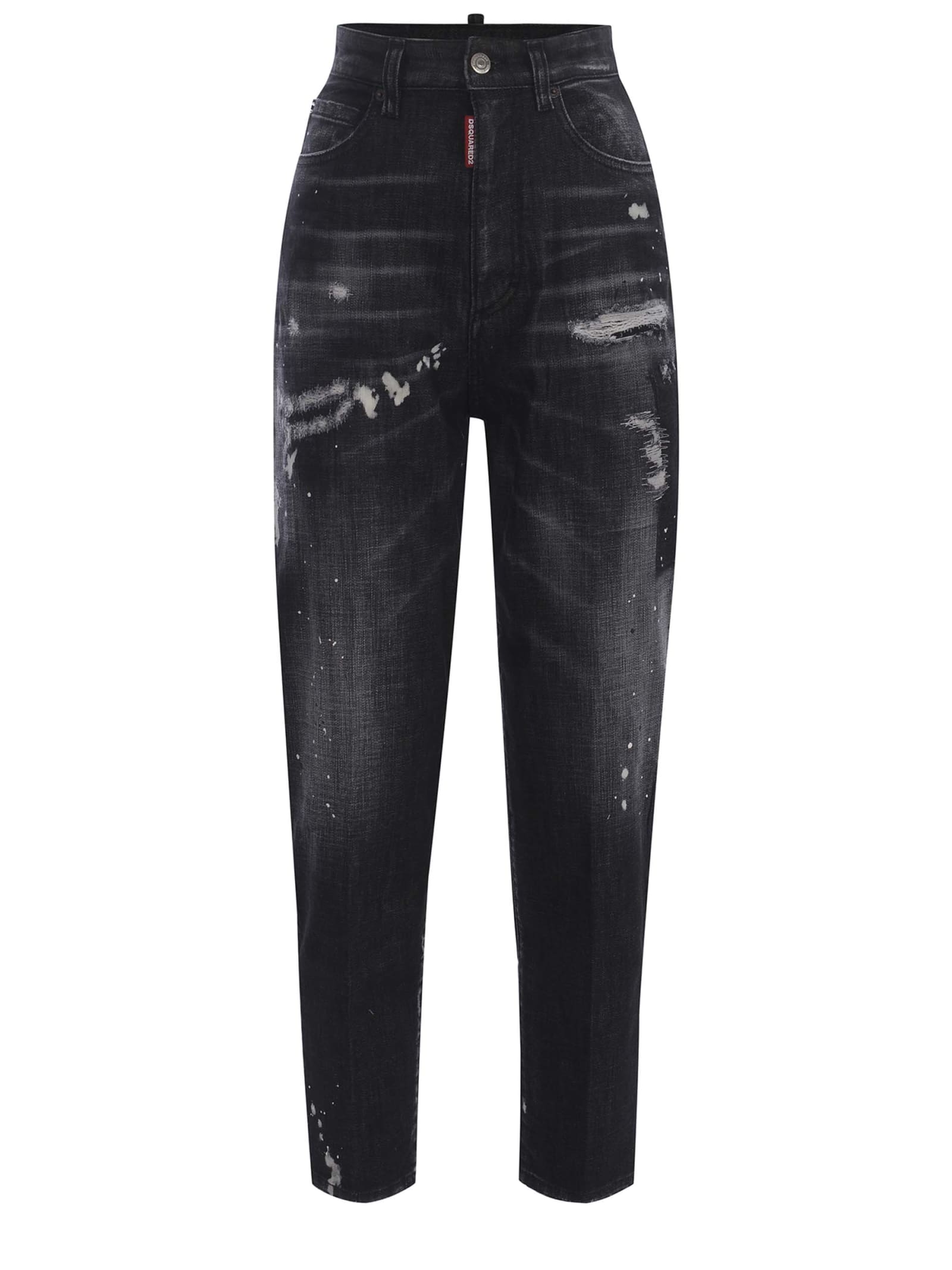 Shop Dsquared2 Jeans  80s Made Of Denim In Denim Nero