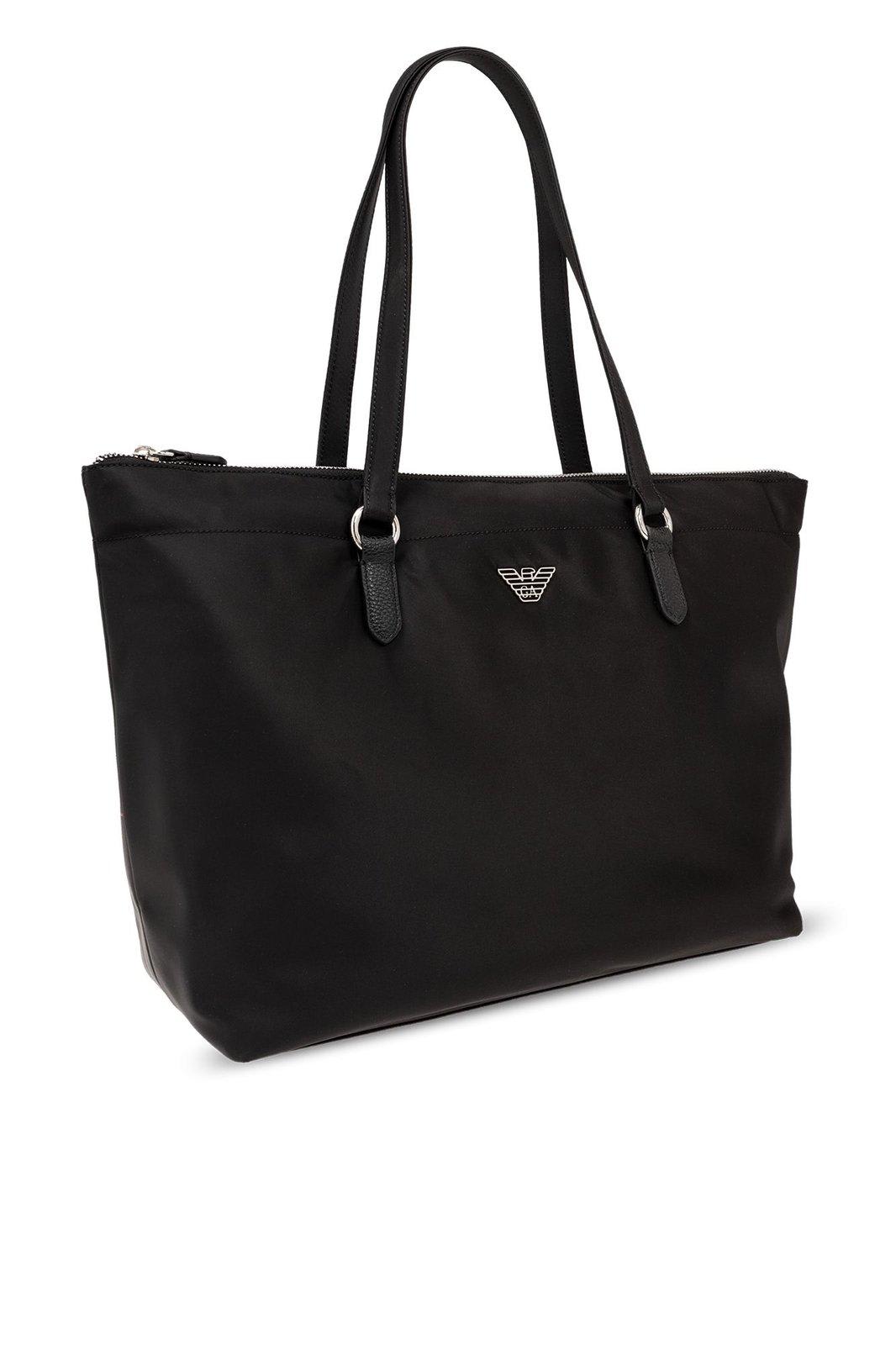 Shop Emporio Armani Sustainable Collection Shopper Bag In Black