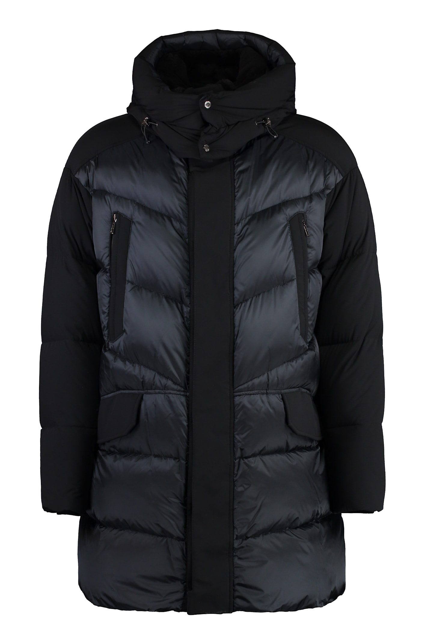 Moorer Albert Hooded Down Jacket In Blue