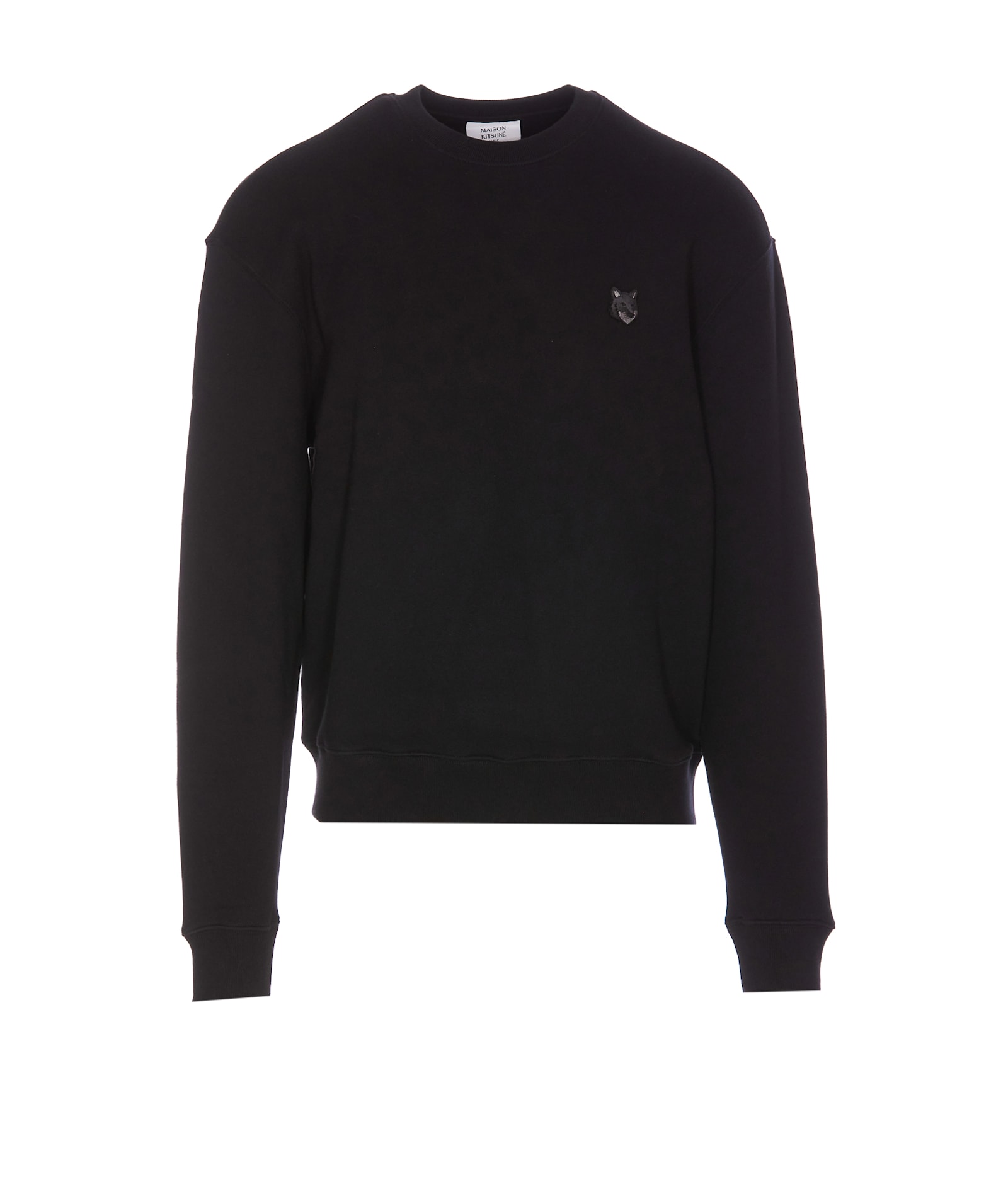 Shop Maison Kitsuné Bold Fox Head Patch Sweatshirt In Black