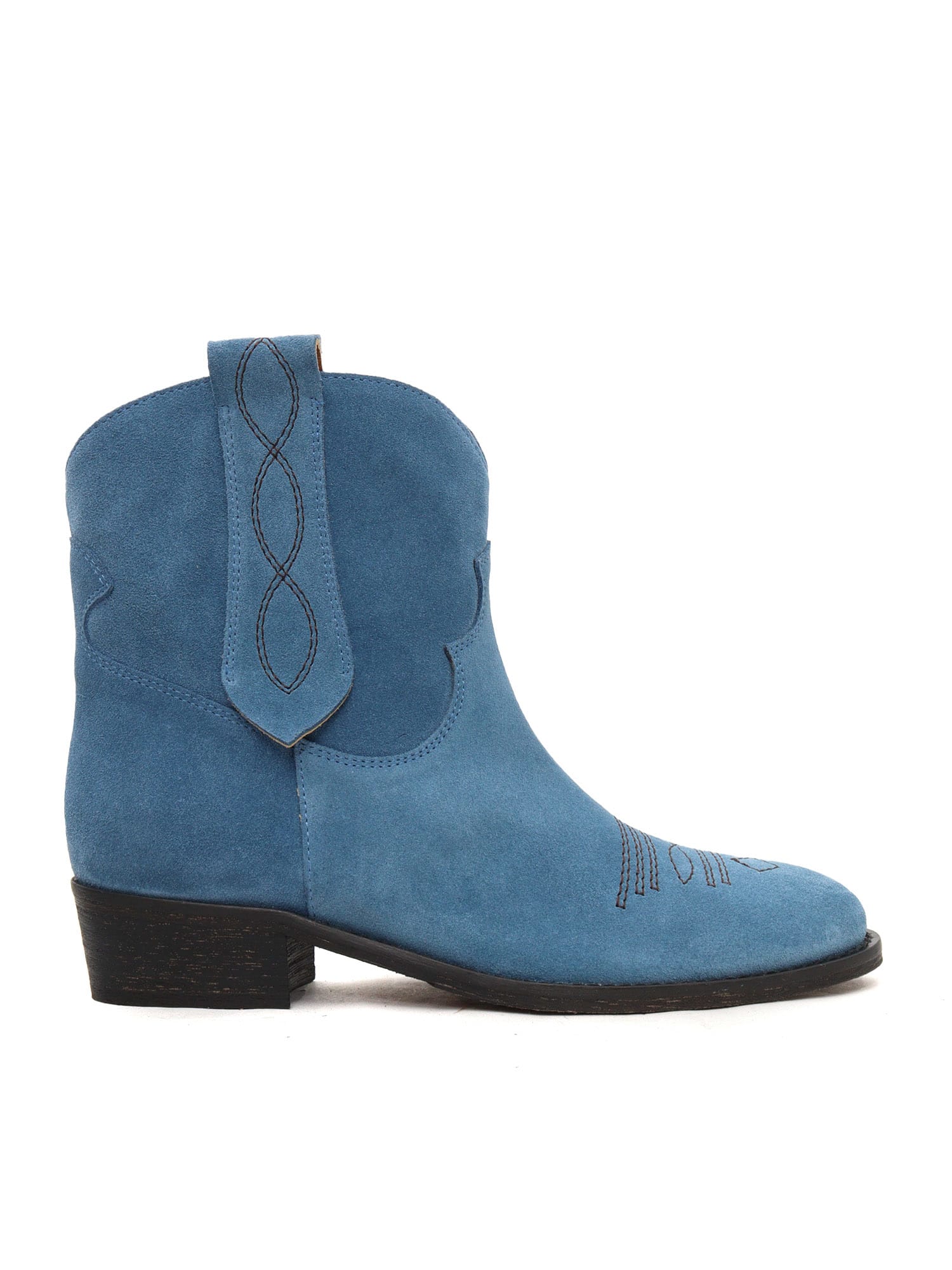 Shop Via Roma 15 Blue Long-eared Texan In Black