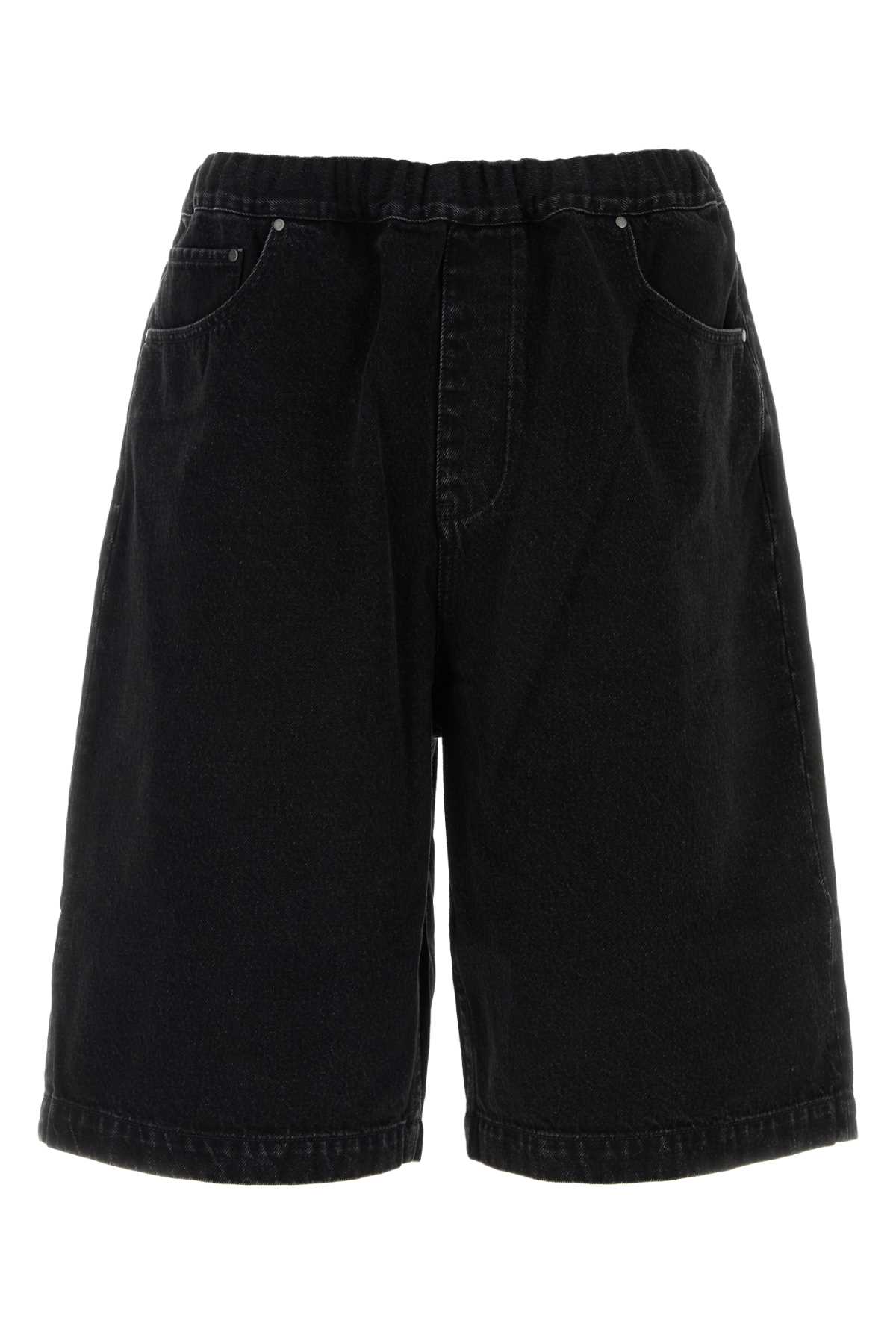 Black Denim Bermuda Shorts