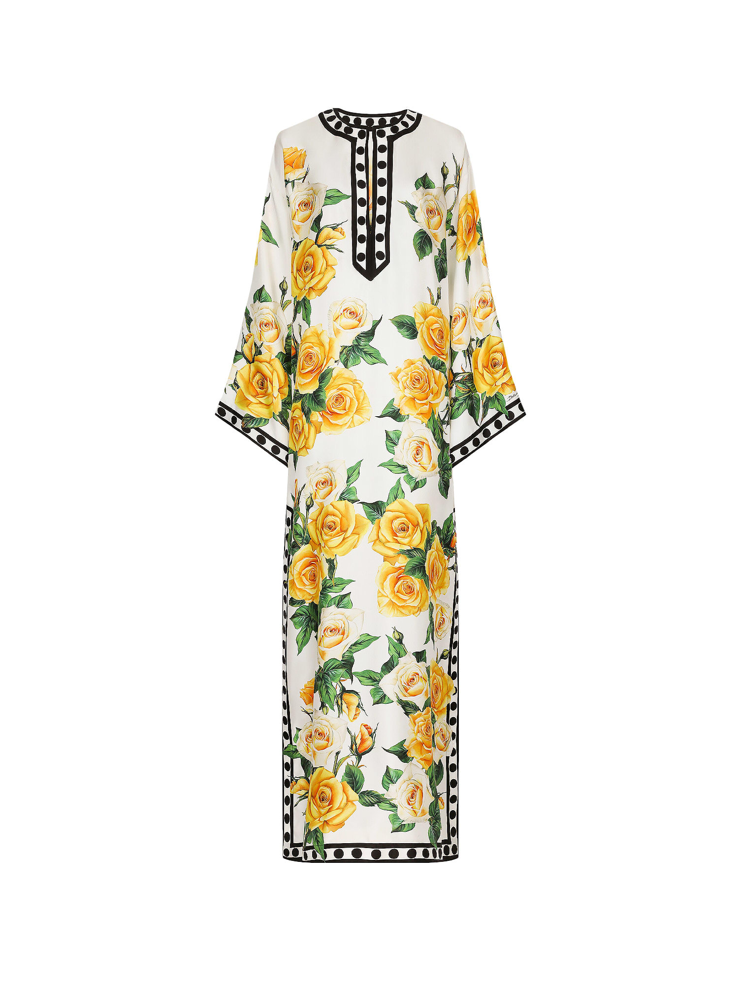 Dolce & Gabbana Long Printed Silk Kaftano Dress