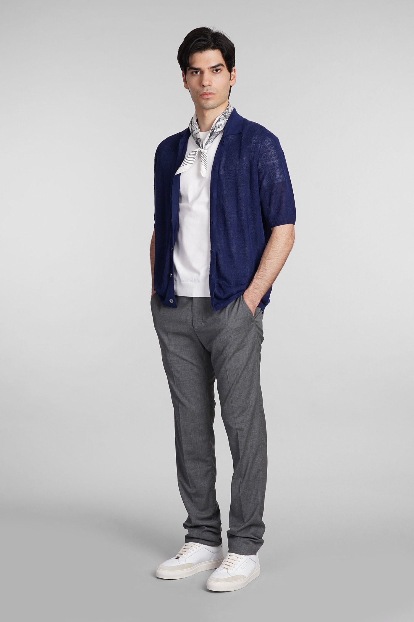 Shop Ballantyne Shirt In Blue Linen