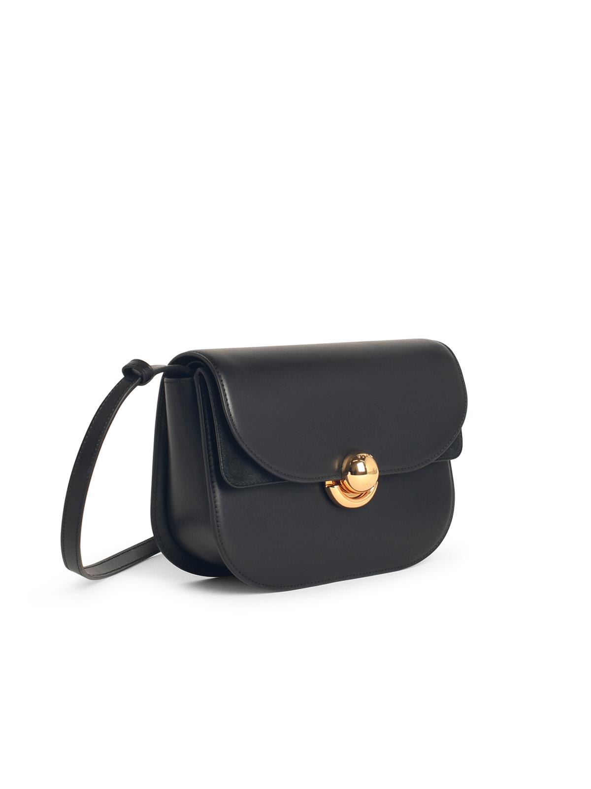 Furla Sfera Black Leather Crossbody Bag In Black