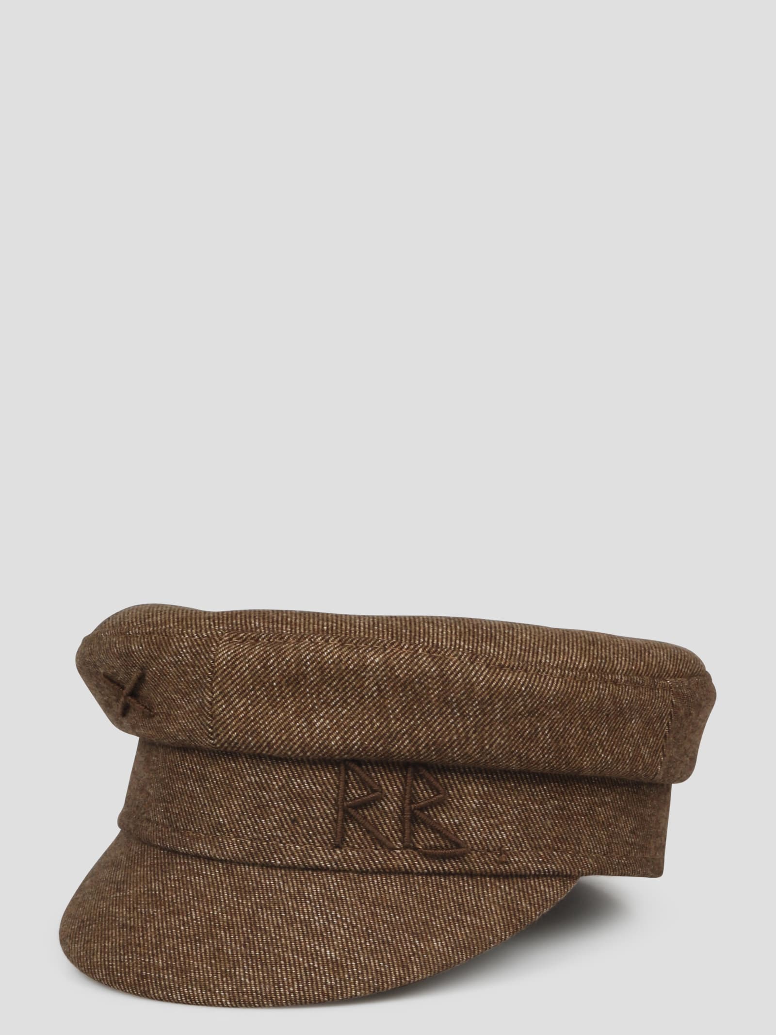 Ruslan Baginskiy Wool Blend Baker Boy Cap In Brown