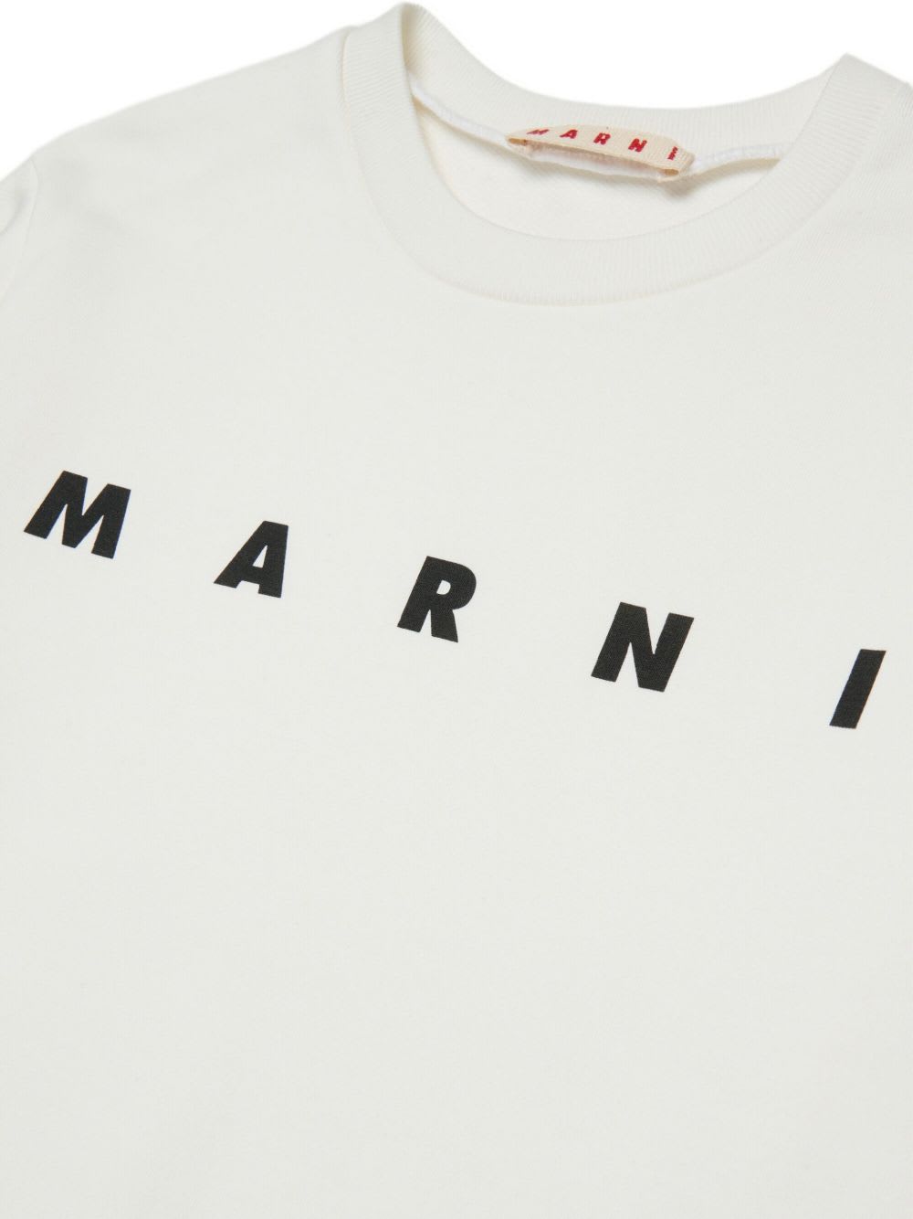 Marni Kids White Sweatshirt With Logo In White