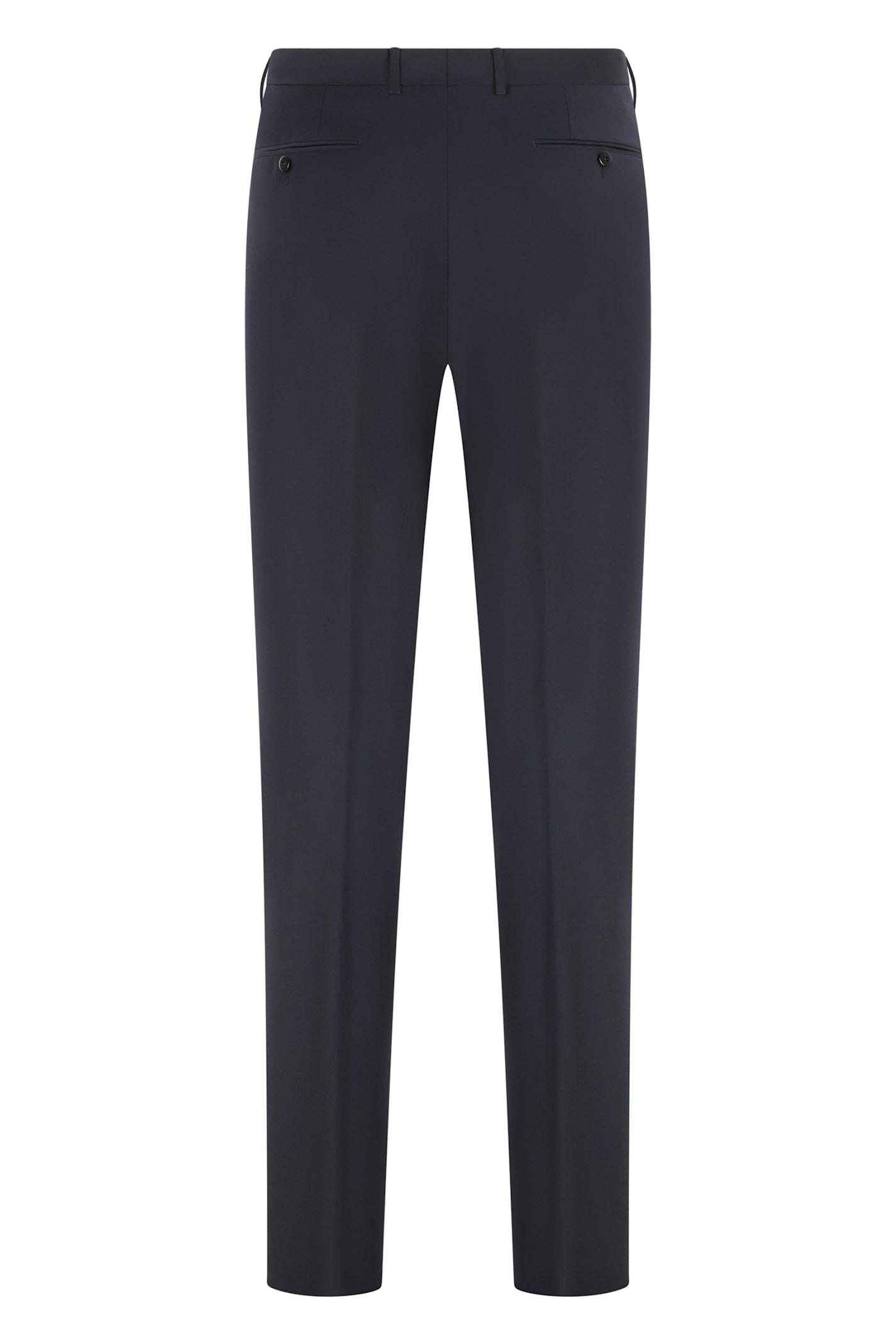 Zegna Men's Wool Tailored Trousers In Blue