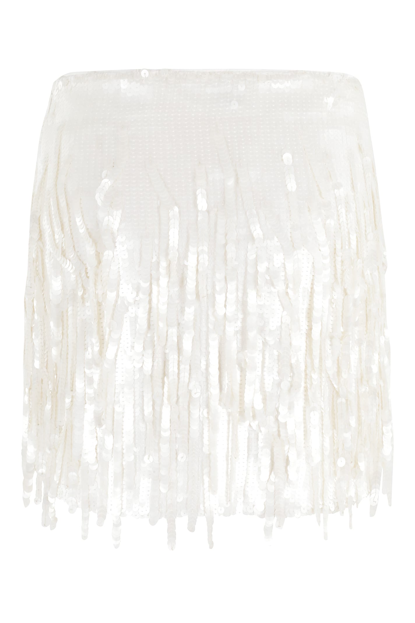 Staud Supernova Fringe Skirt In White