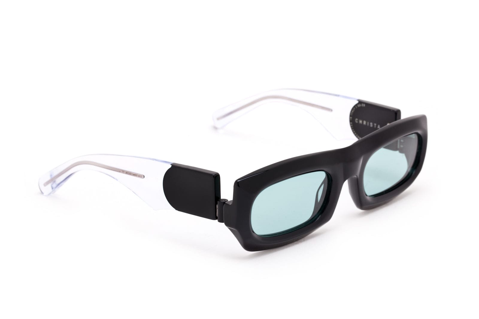 Shop Jacques Marie Mage Vanguard - Christa - Division Sunglasses In Black/crystal
