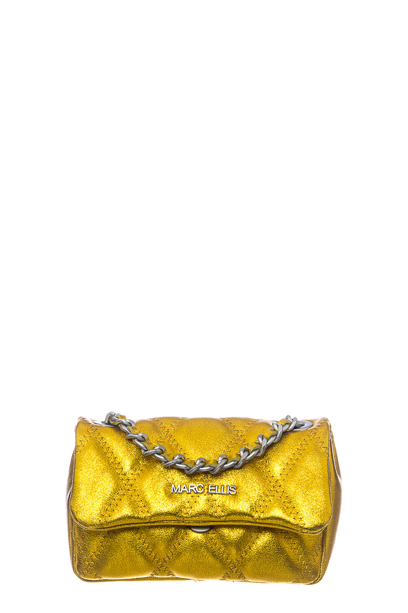 Marc Ellis Desdemona S Shoulder Bag In Yellow Leather