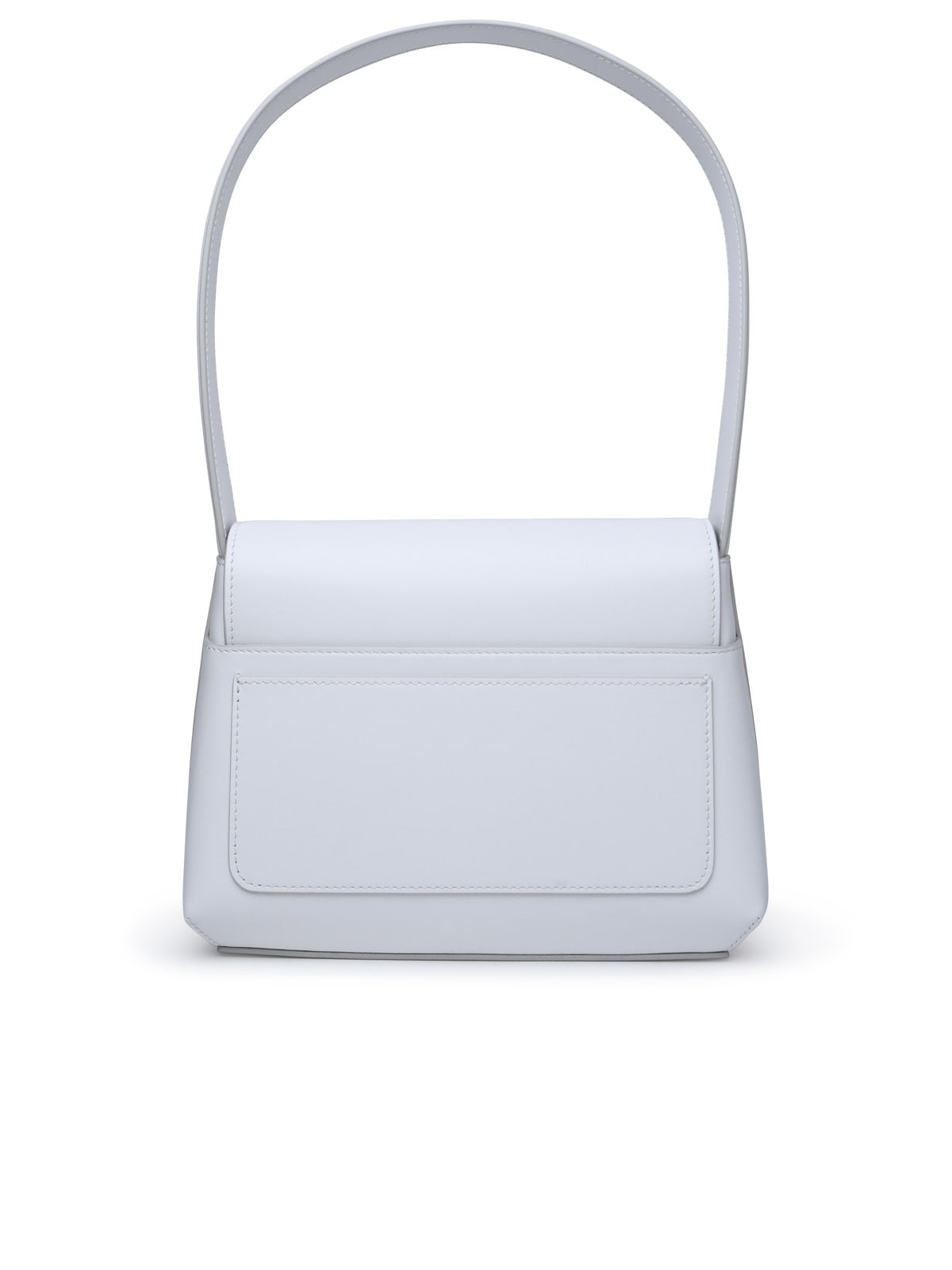 Shop Dolce & Gabbana Dg White Calf Leather Shoulder Bag In Bianco