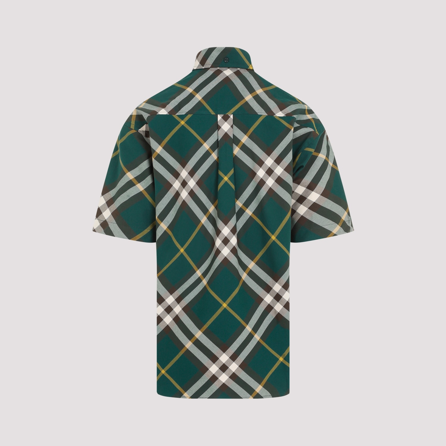 Shop Burberry Cotton Shirt In Ivy Ip Check