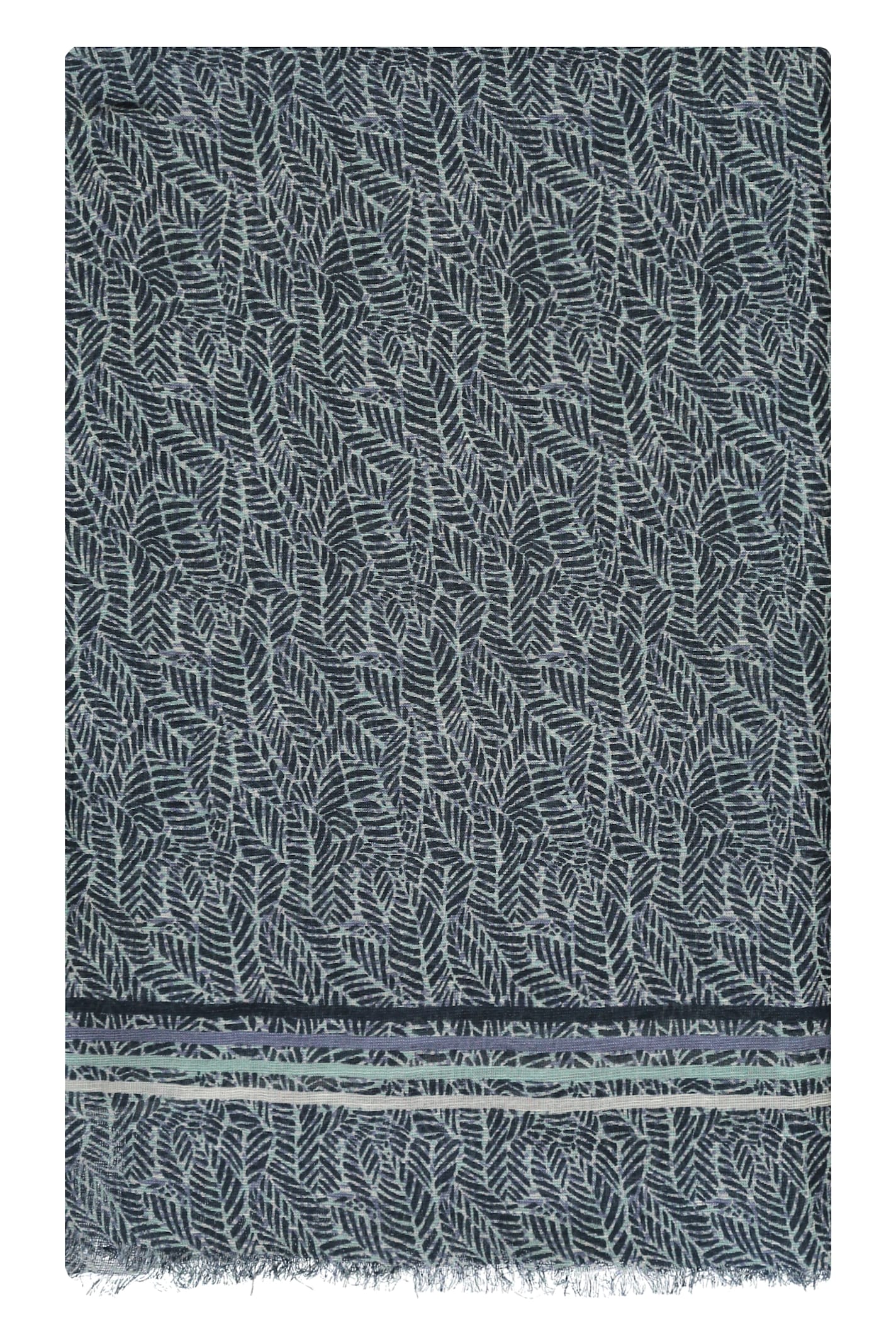 Emporio Armani Printed Scarf In Blue