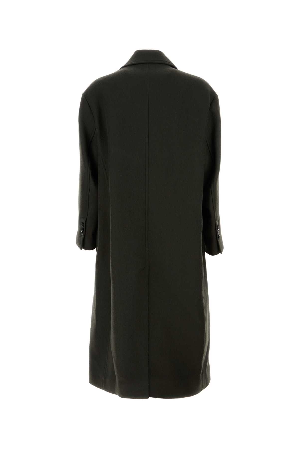 Ami Alexandre Mattiussi Ami Paris Anthracite Grey Double-breasted Wool Coat Men In Gray