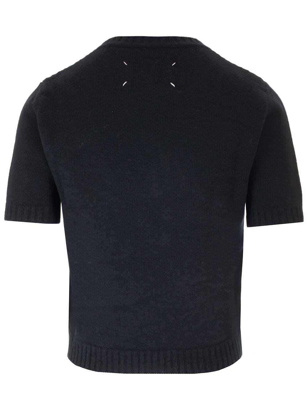 Shop Maison Margiela Lambswool Sweater In Blue